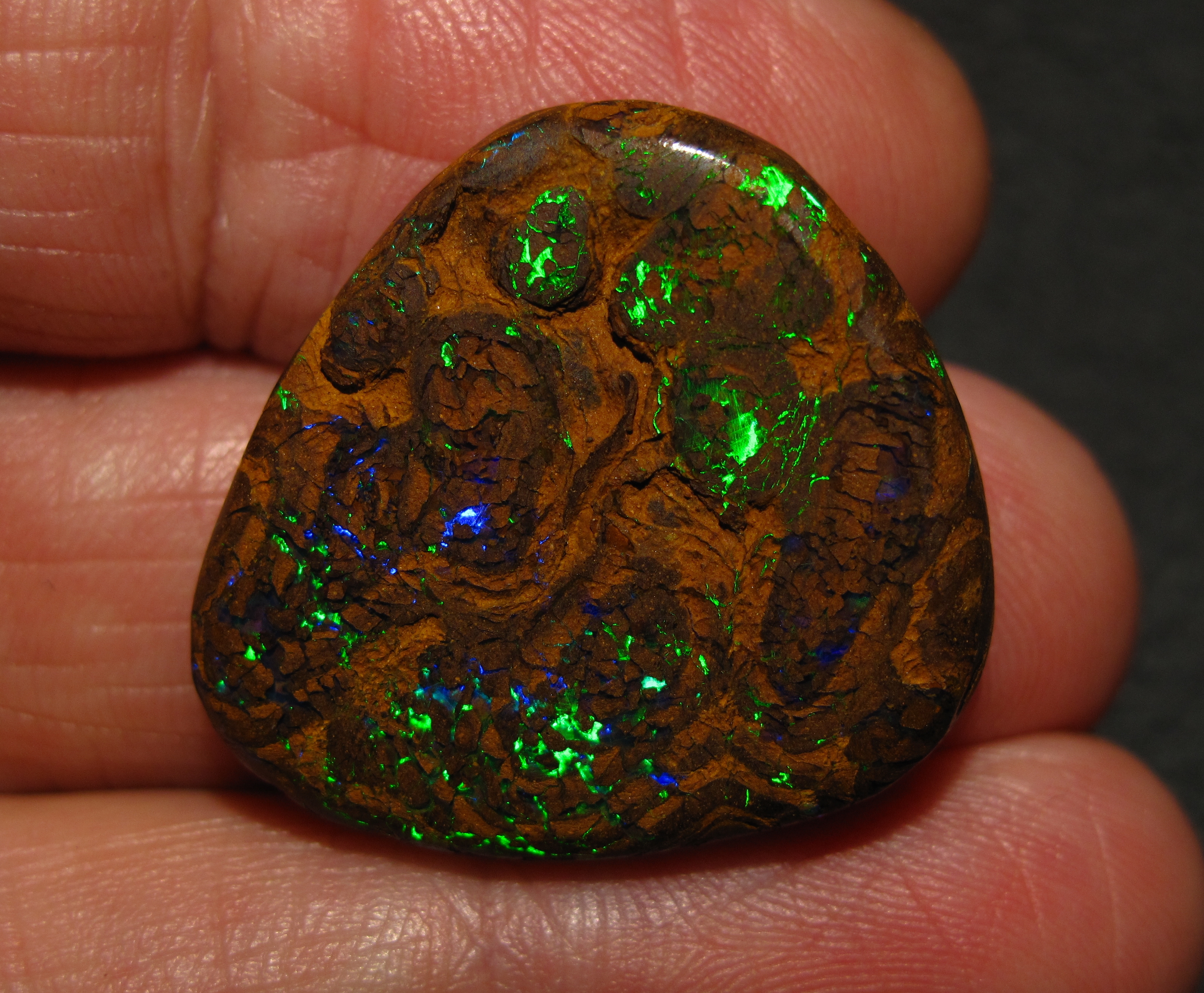 Boulder Opal from Opalton, Australia r/pics