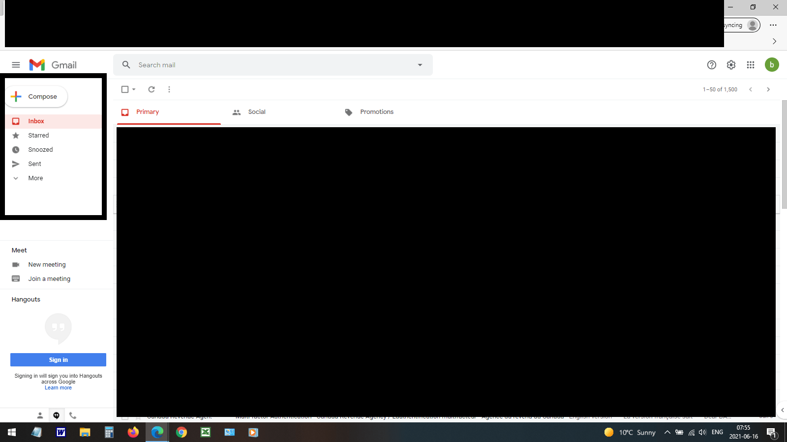 Gmail You can resize the box that contains your folders but it wont