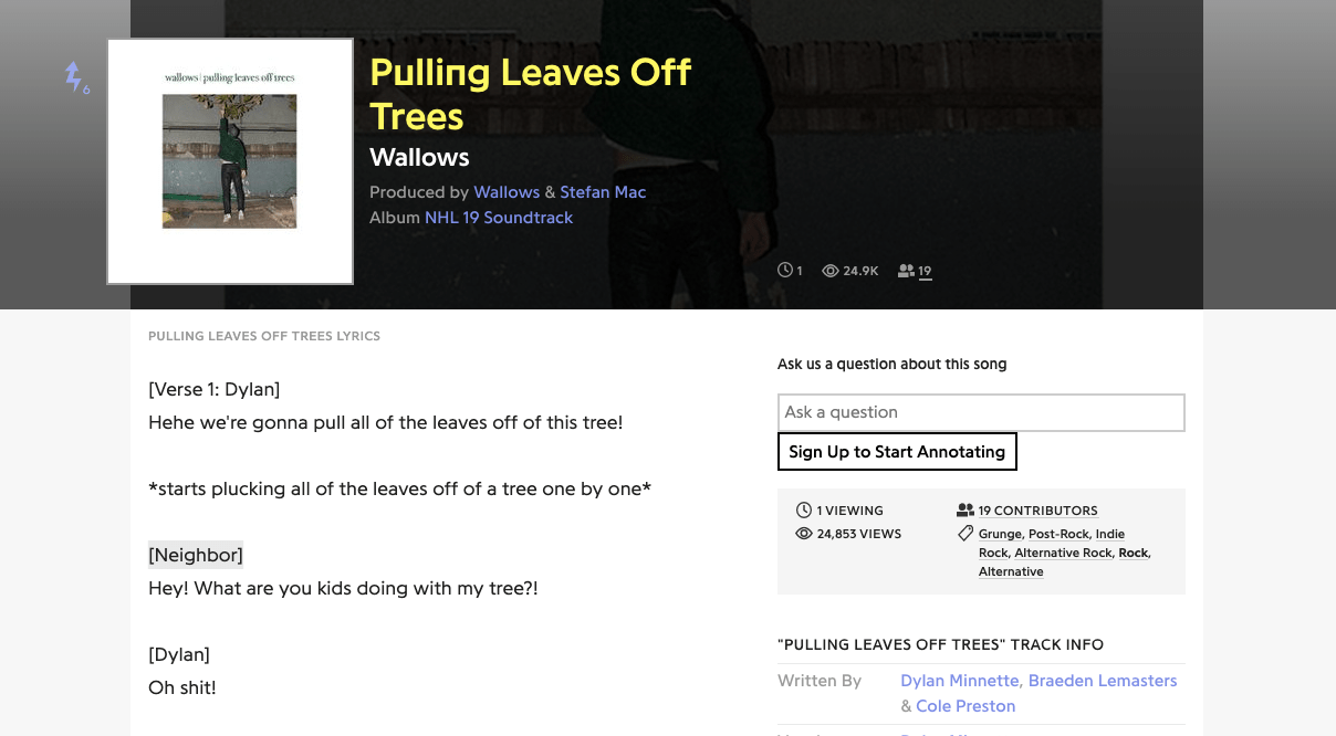 Wallows Pulling Leaves Off Trees r/HelicopterAddict