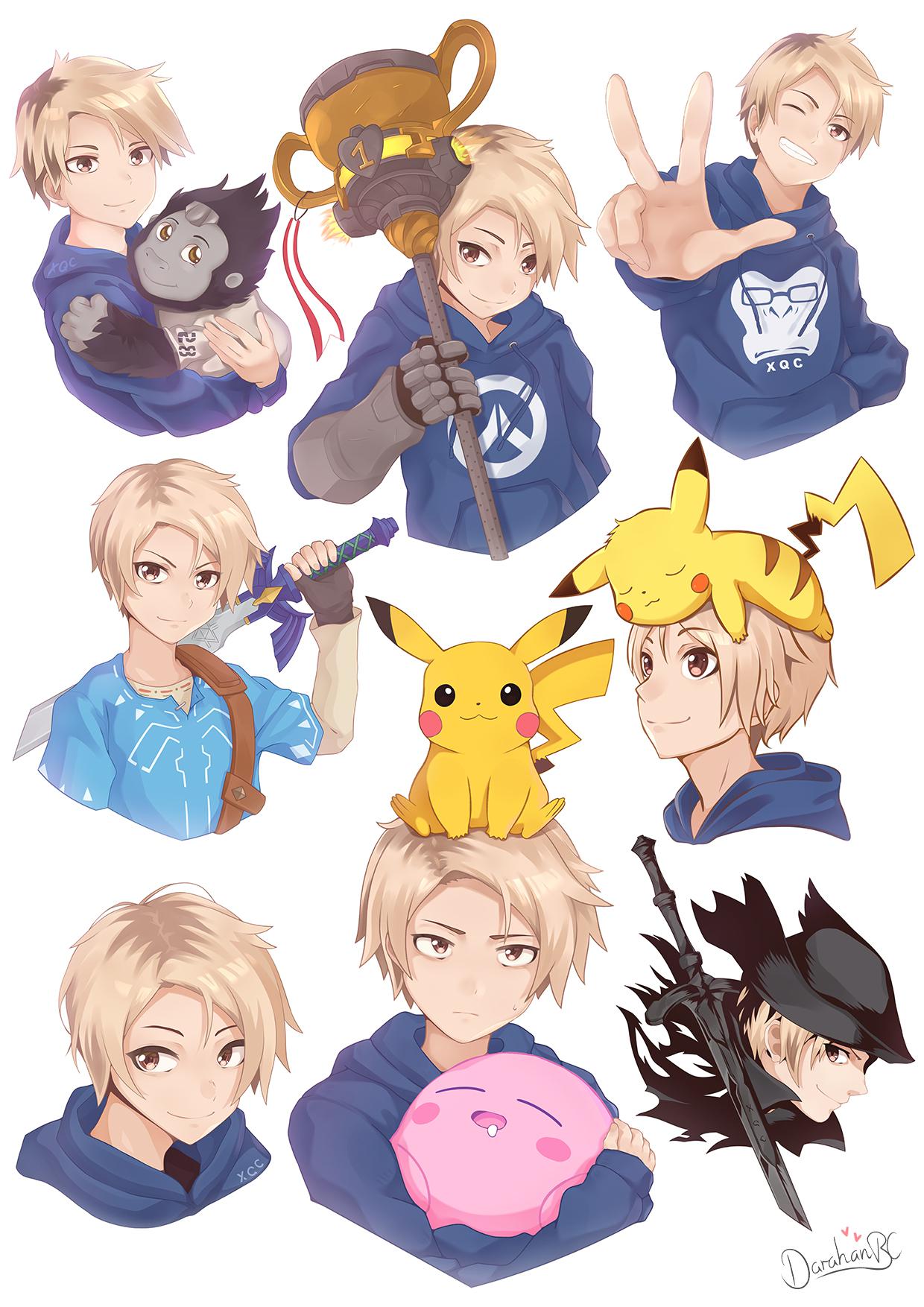 My art of XQC throughout the year xqcow