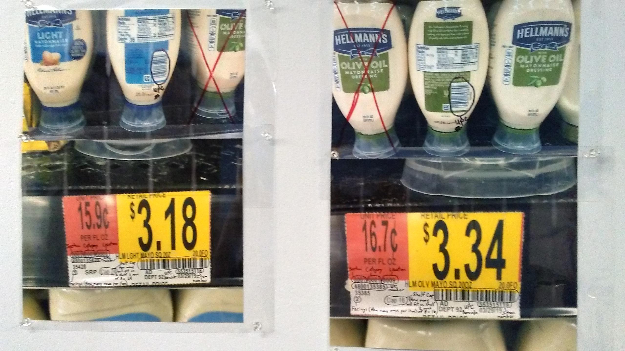 They posted these sheets in the back because our grocery stockers can't