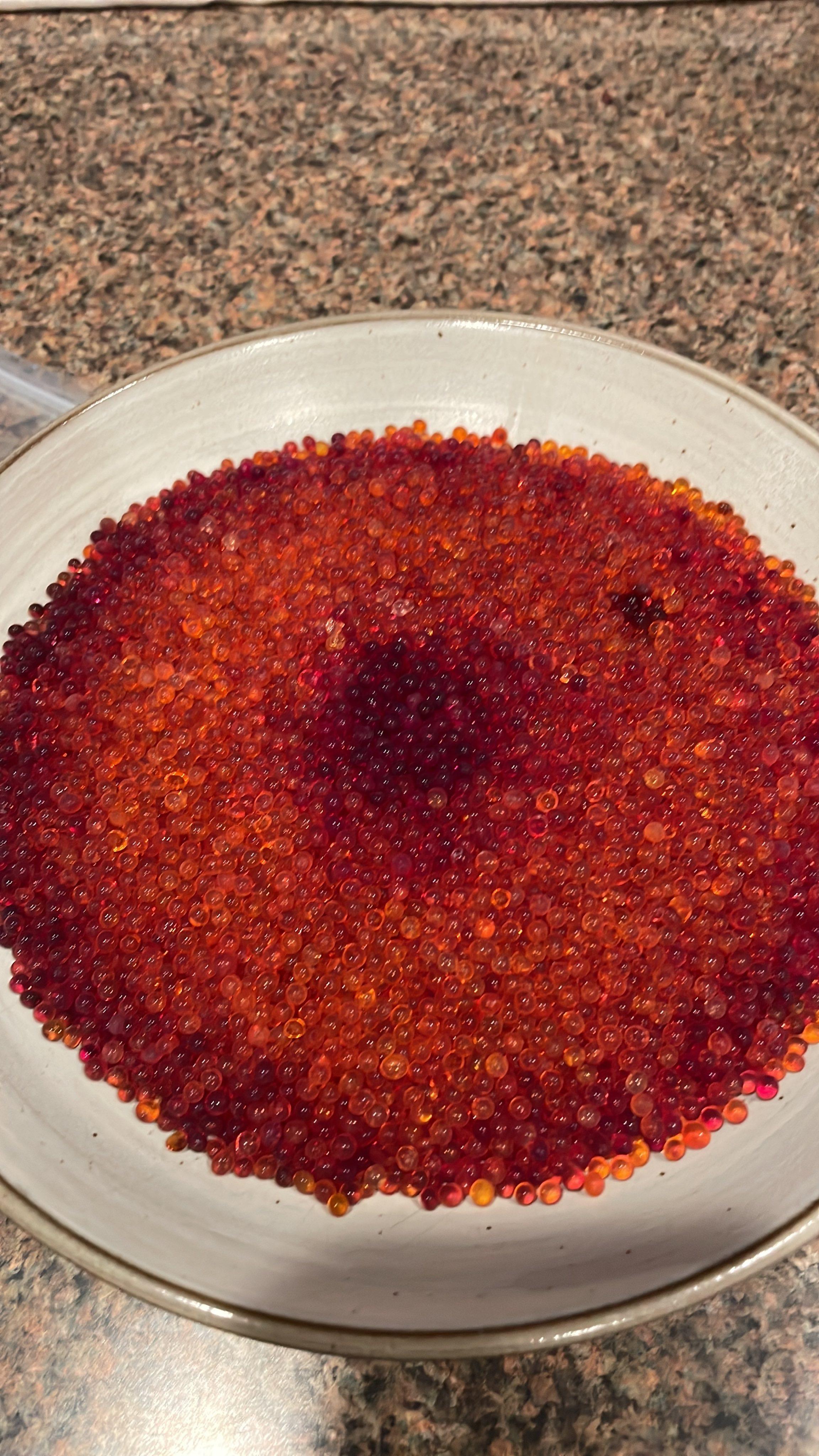 While drying my silica beads I found out they are a really cool