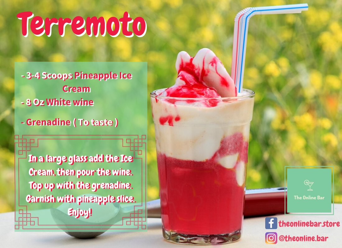 The terremoto, " The earthquake", is a Chilean cocktail. It is said