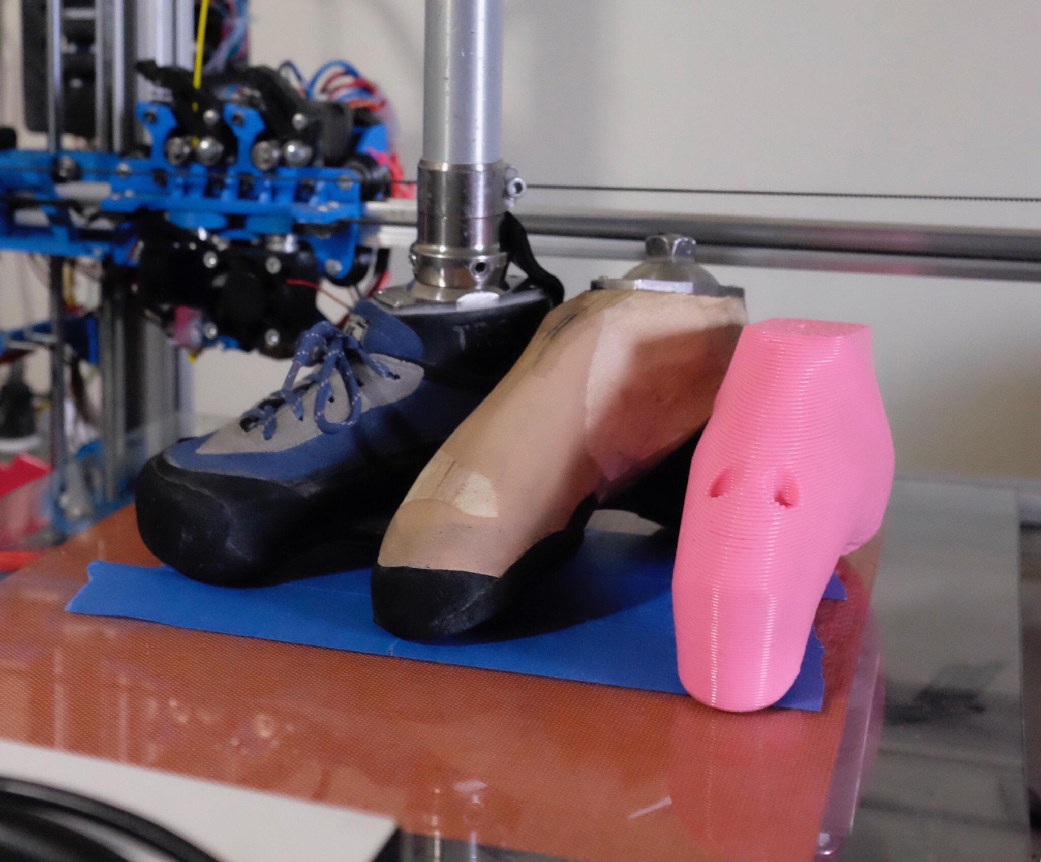 3D printed Prosthetic Climbing Foot for a below the knee amputee. r