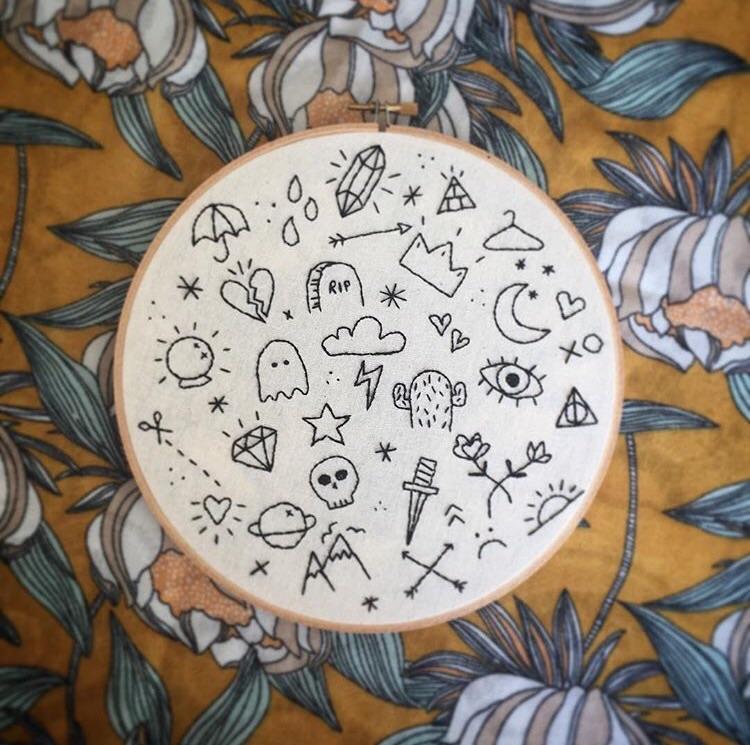 Had a play with a hoop inspired by stick and poke tattoos. I think it's