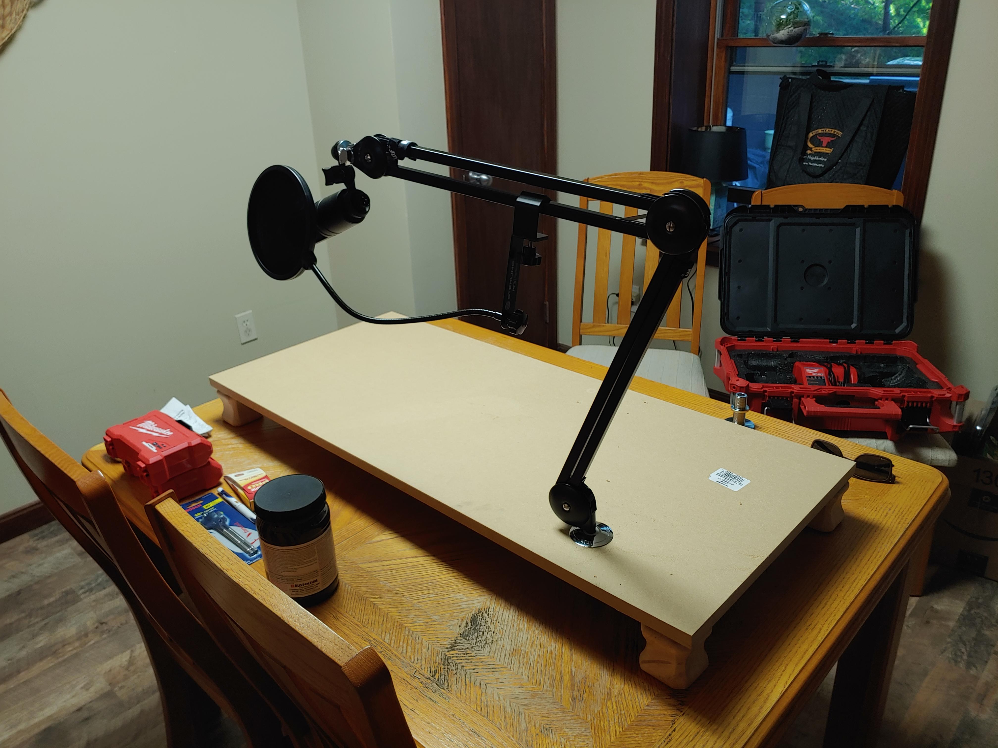 DIY desktop mic mount r/podcasting
