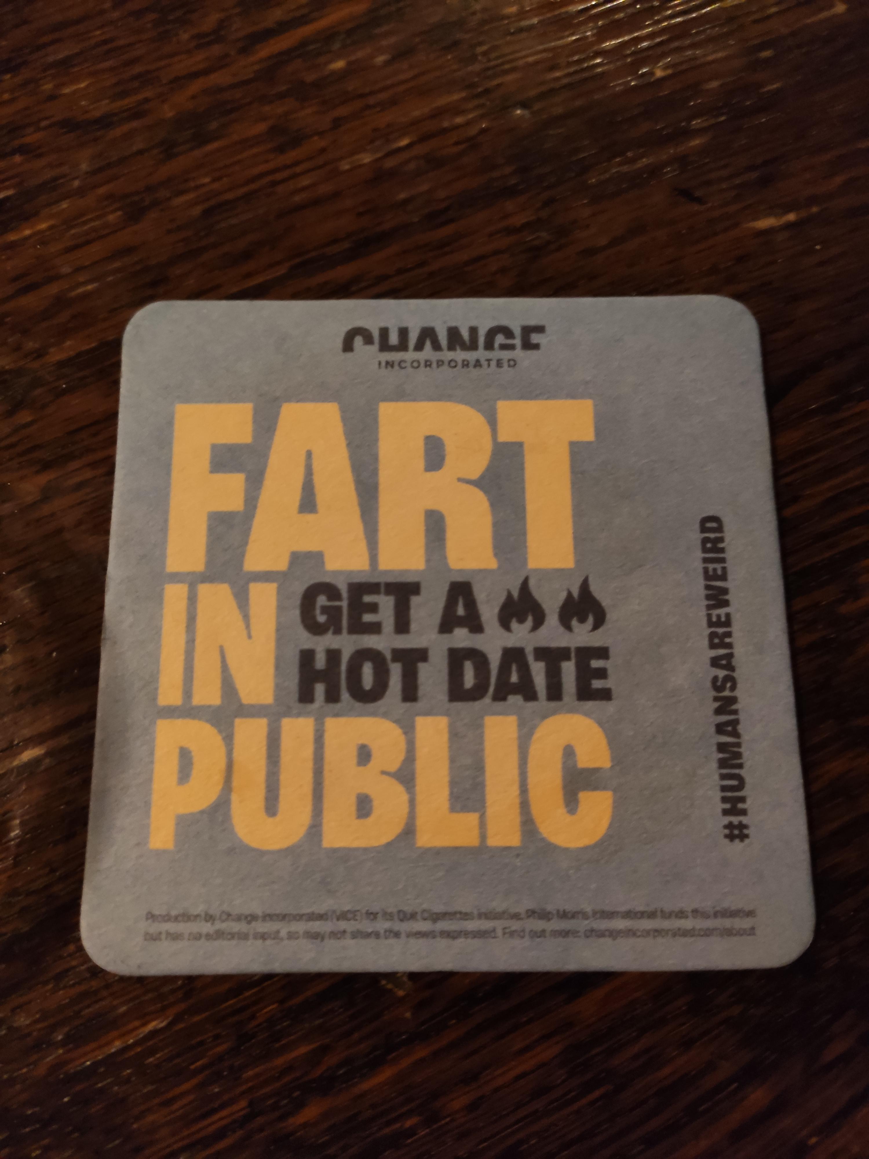 Farts in the morning underground, makes it a Dutch oven, kids cry, dogs