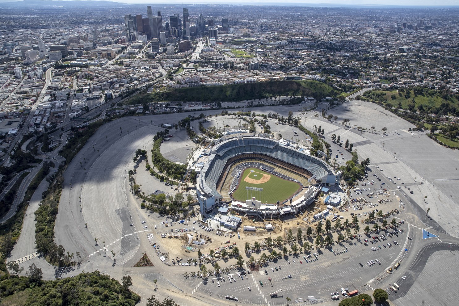 Dodger Stadium, Los Angeles, and its absurdly sprawling and wasteful
