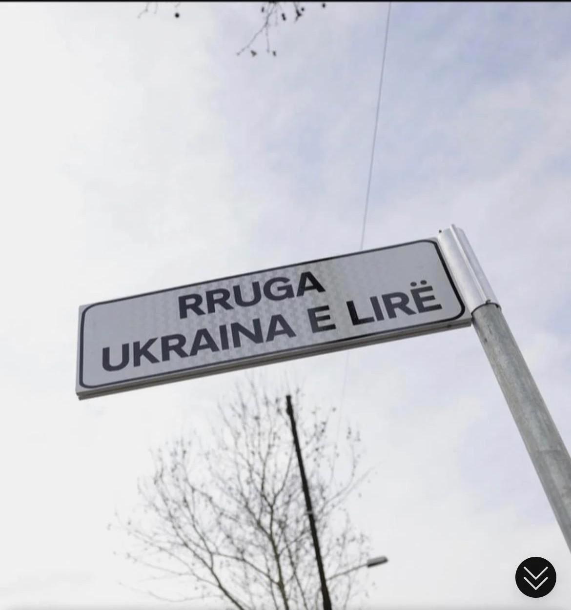 In the Capital of Albania the street where the Russian embassy is
