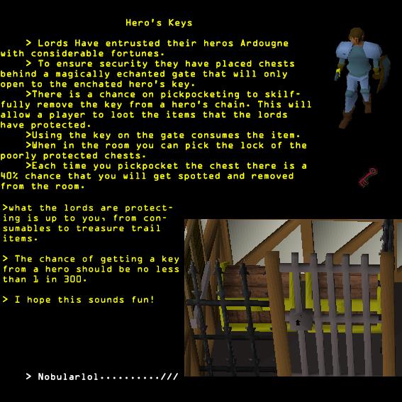[Suggestion] Hero's Keys. Alternate ardy thieving r/2007scape