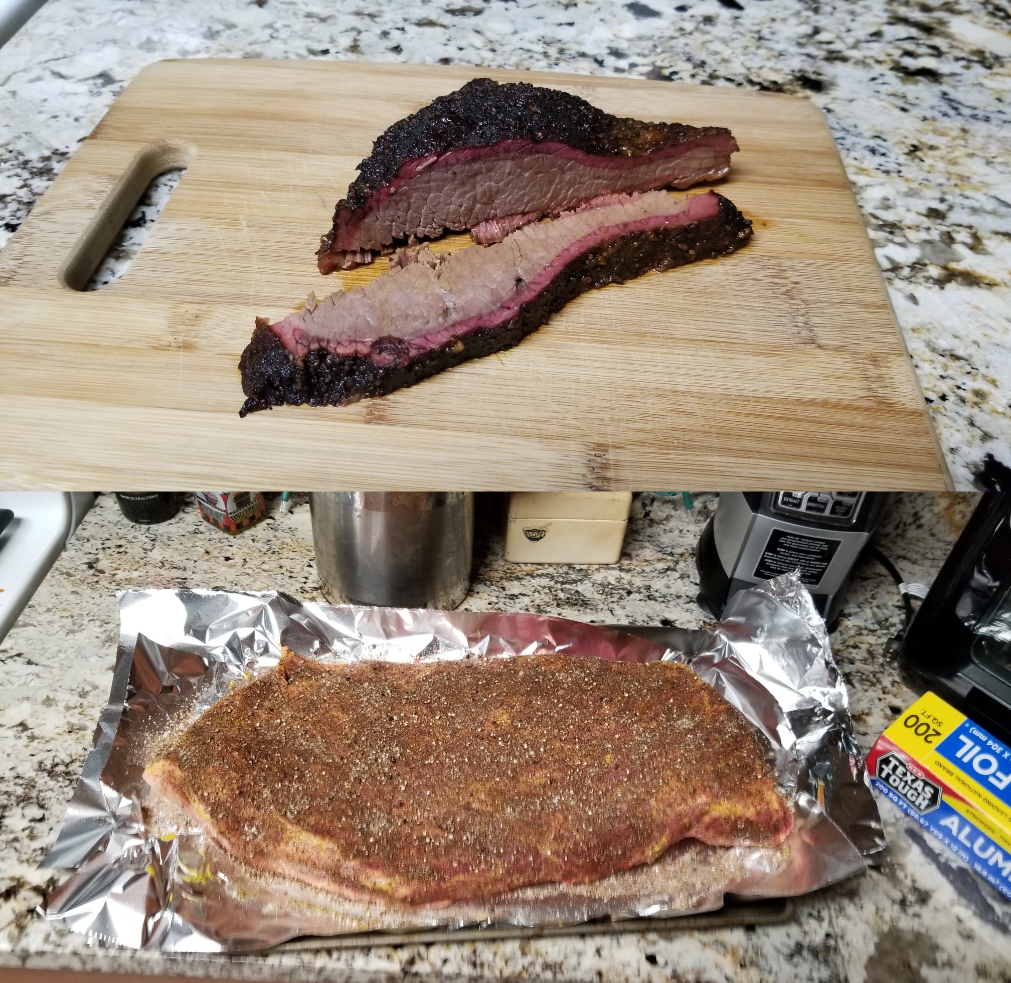 She ain't much, but she's mine. 12lb brisket 225 for 16 hrs. smoking