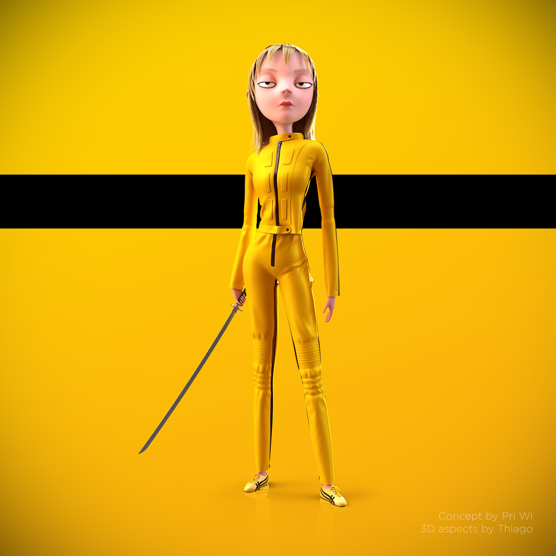 Beatrix Kiddo (Kill Bill) by Thiago Rodrigues alternativeart