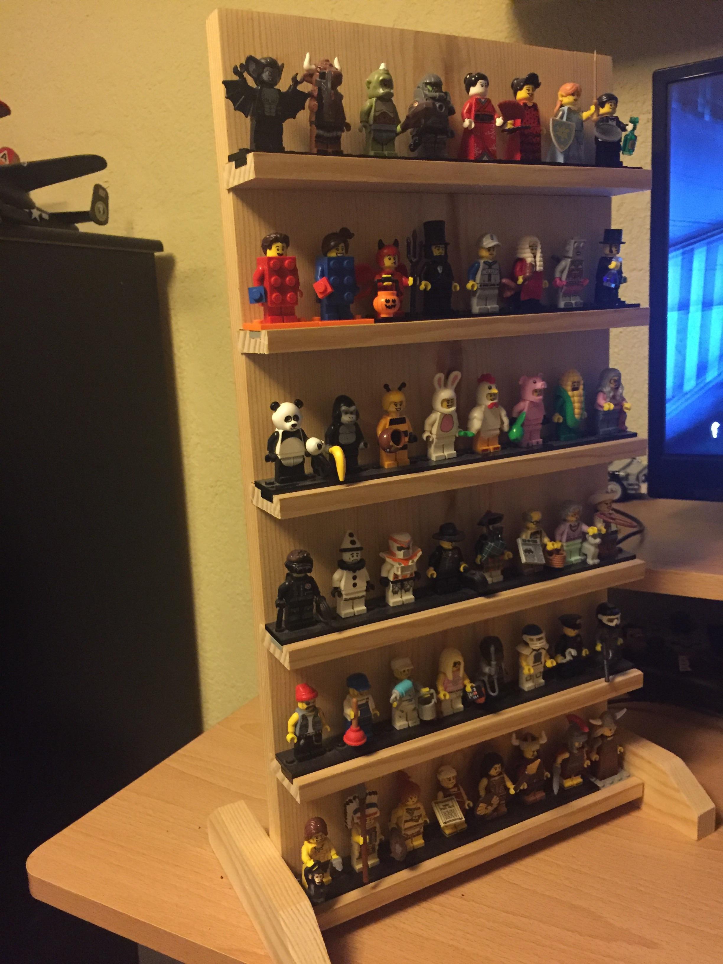 Custom Stand I made for my minifigure collection r/lego