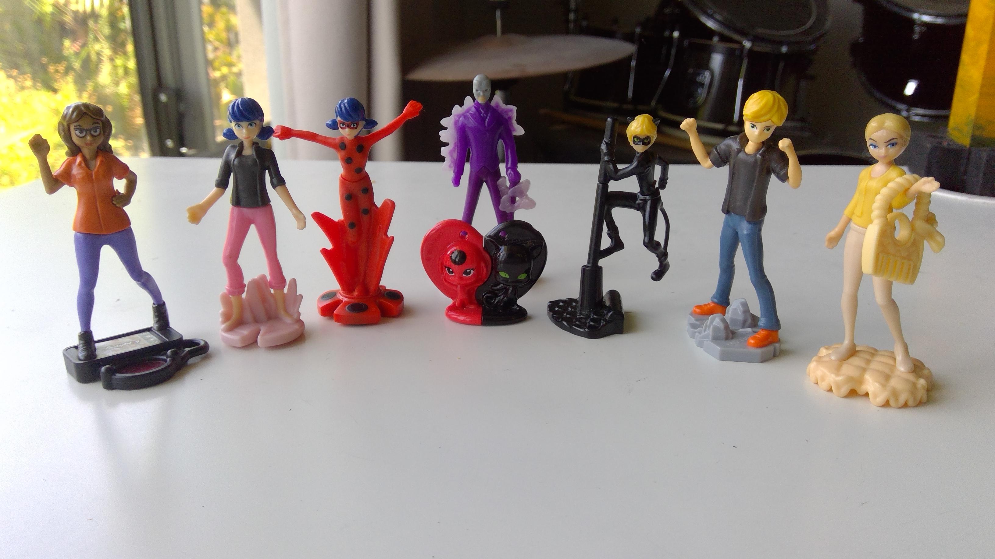 Me & my sisters Miraculous Kinder Egg toy collection (It's a mouthful I