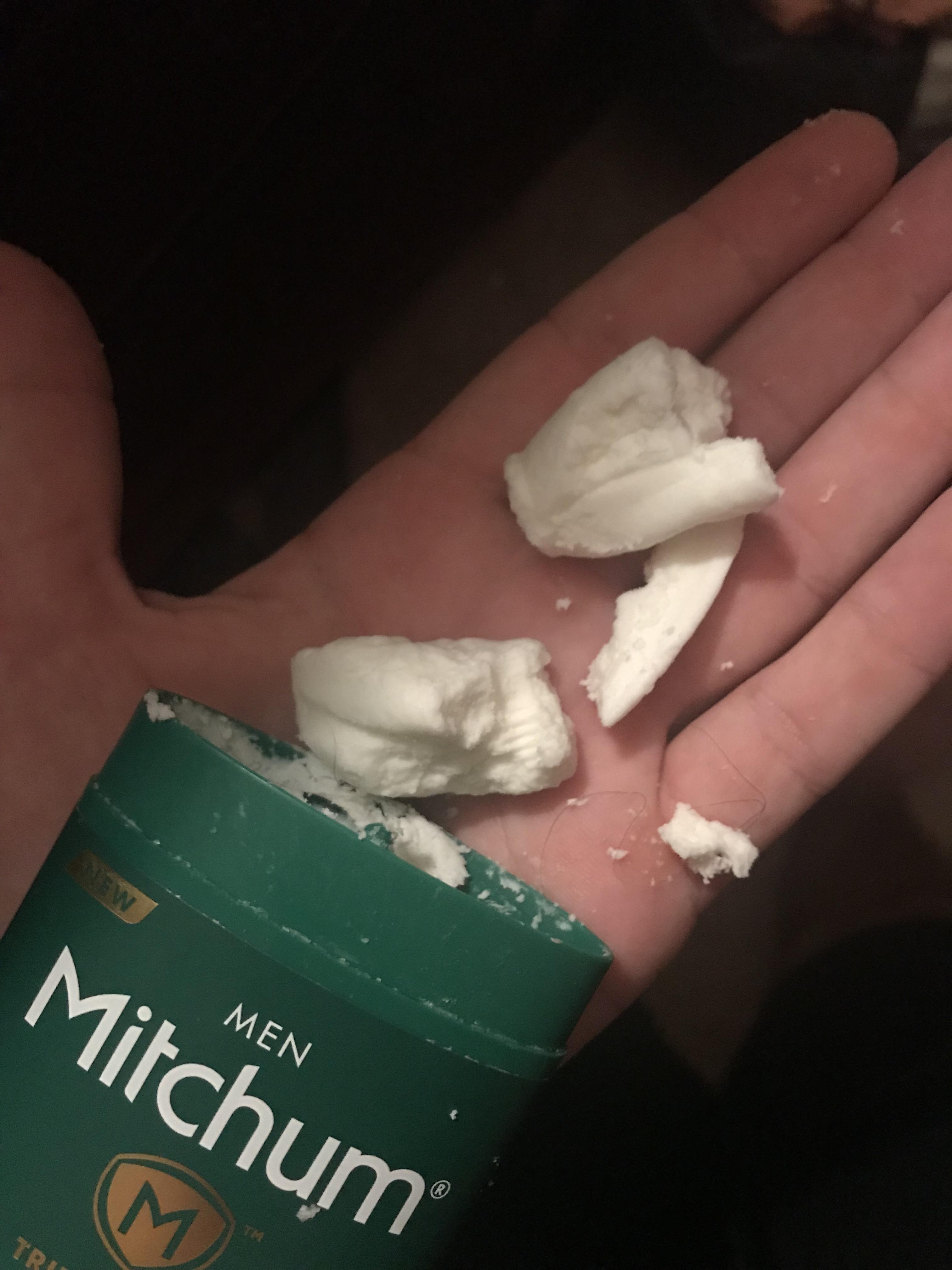 When your deodorant breaks r/mildlyinfuriating