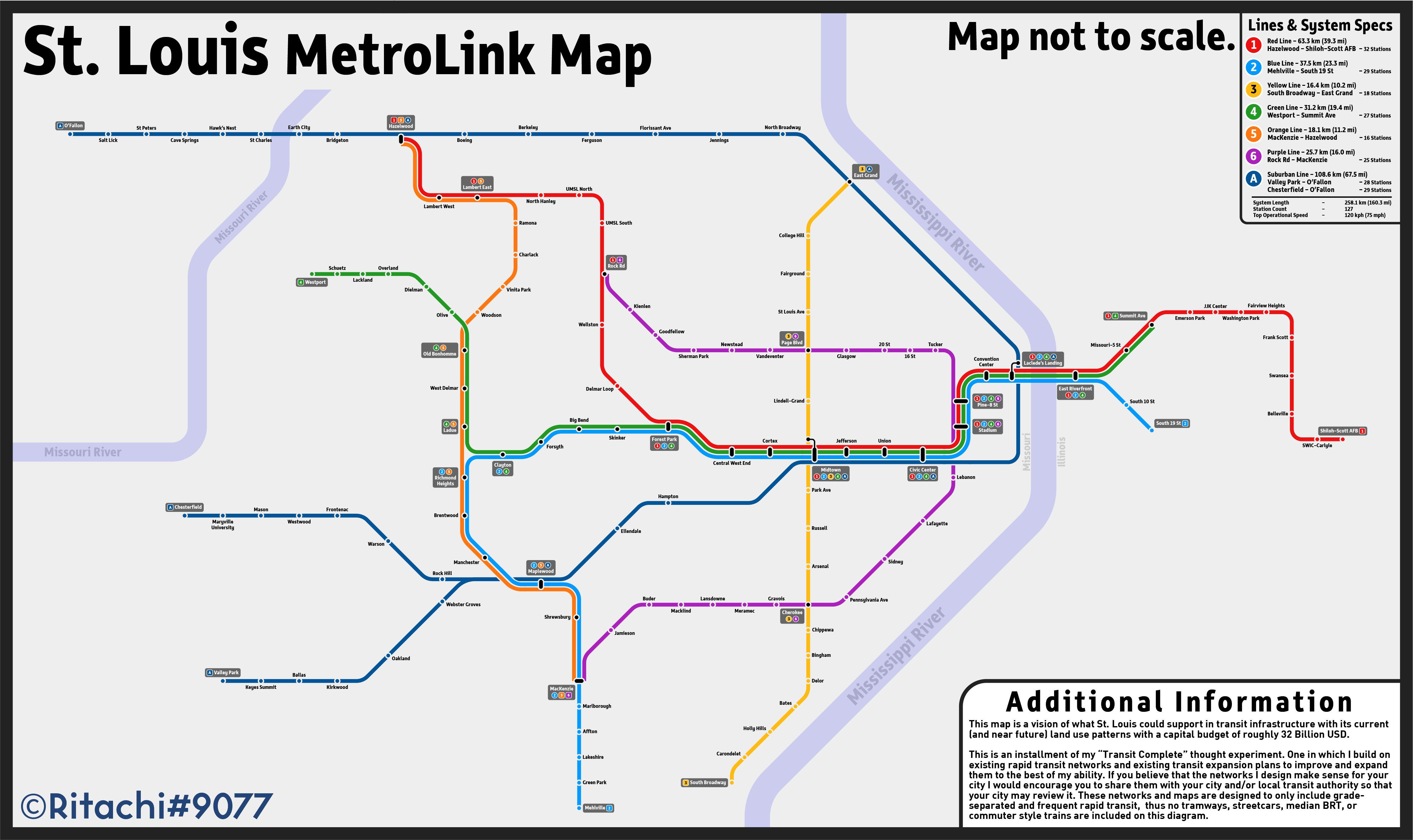 I made a fantasy Metrolink map with a self imposed budget of 32 billion