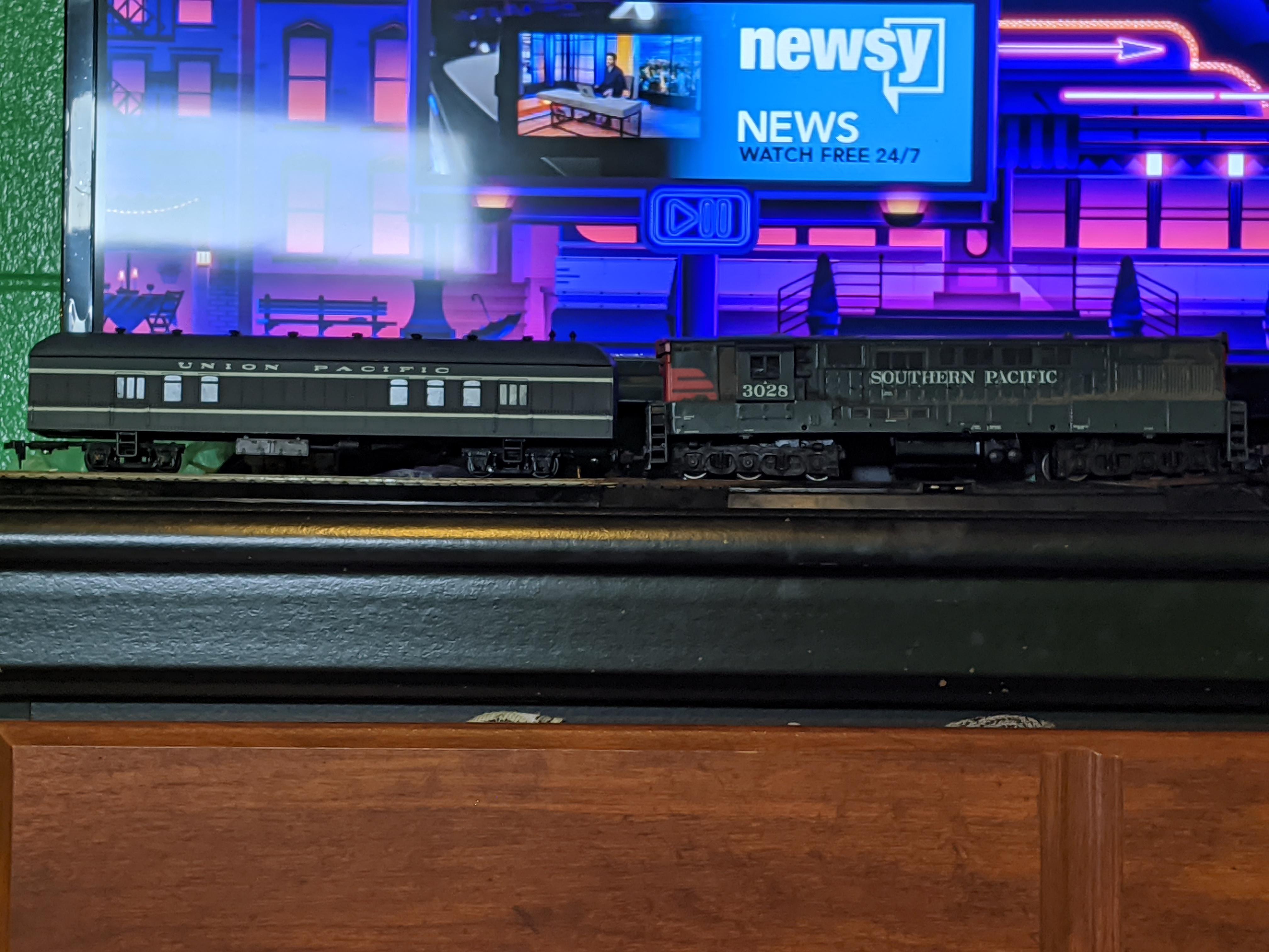 My Athearn Trainmaster with a Roundhouse RPO I acquired yesterday at a