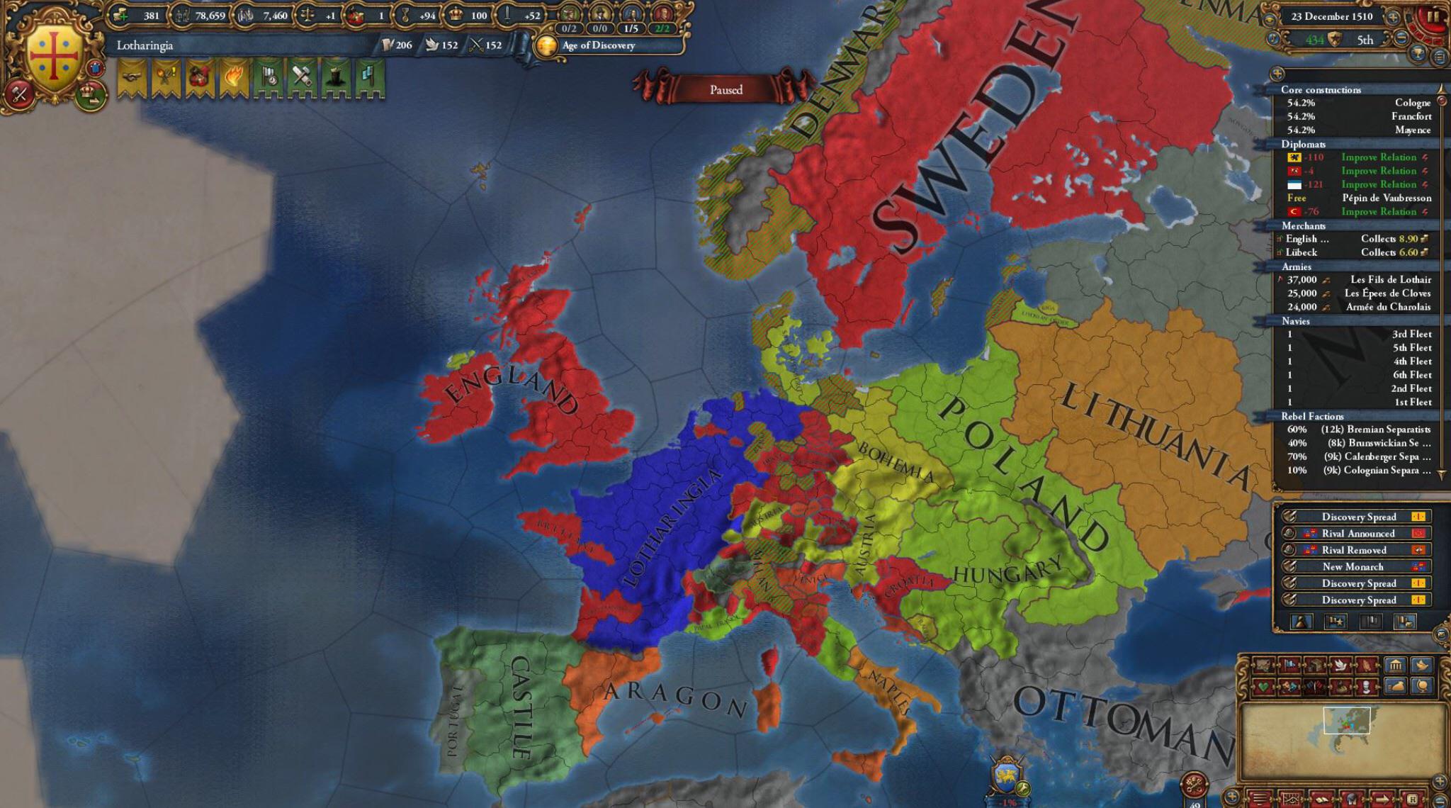 Coalitions map mode for my lotharingia game r/eu4