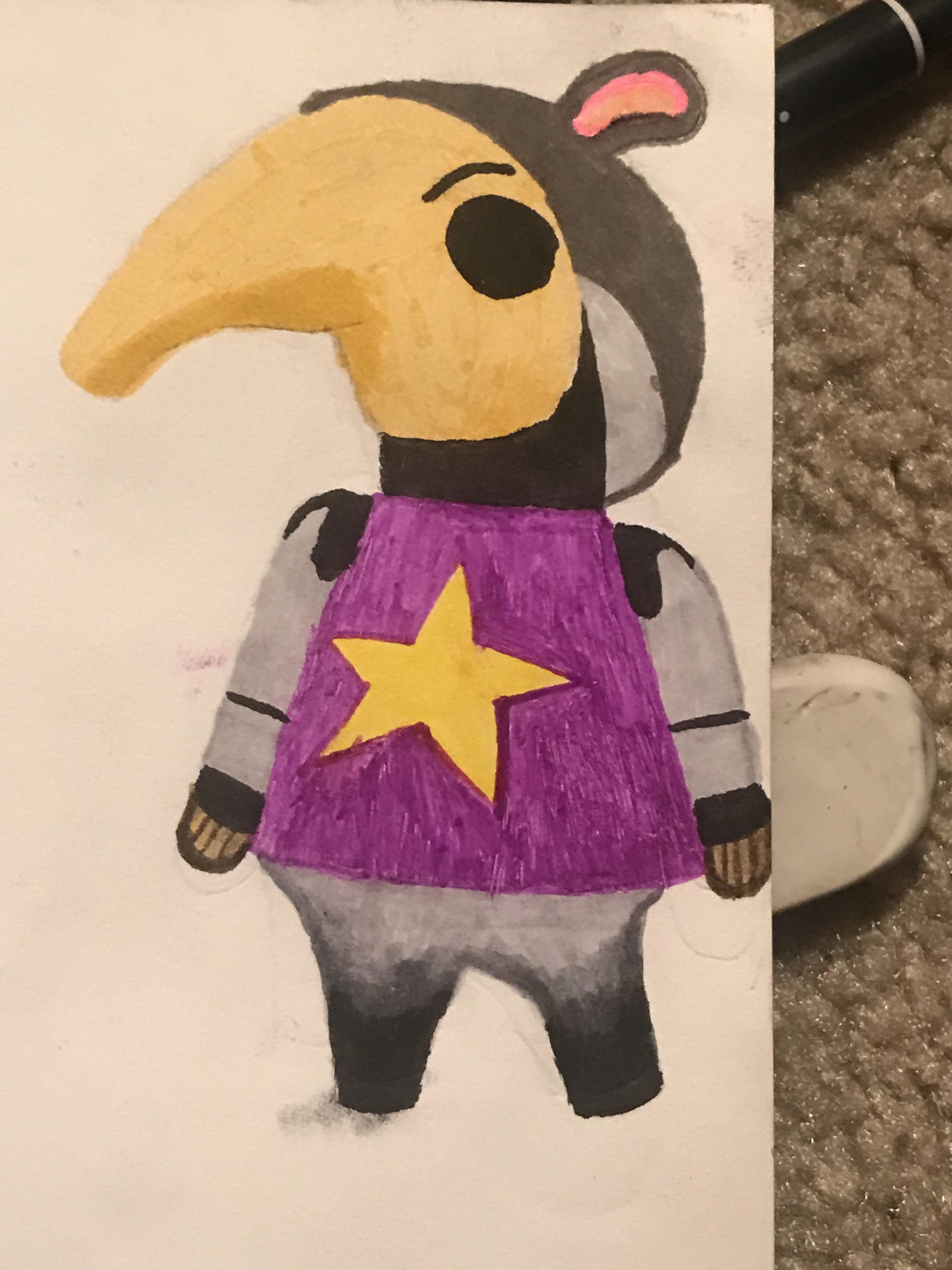 A lil drawing of villager Antonio! My first animal crossing character