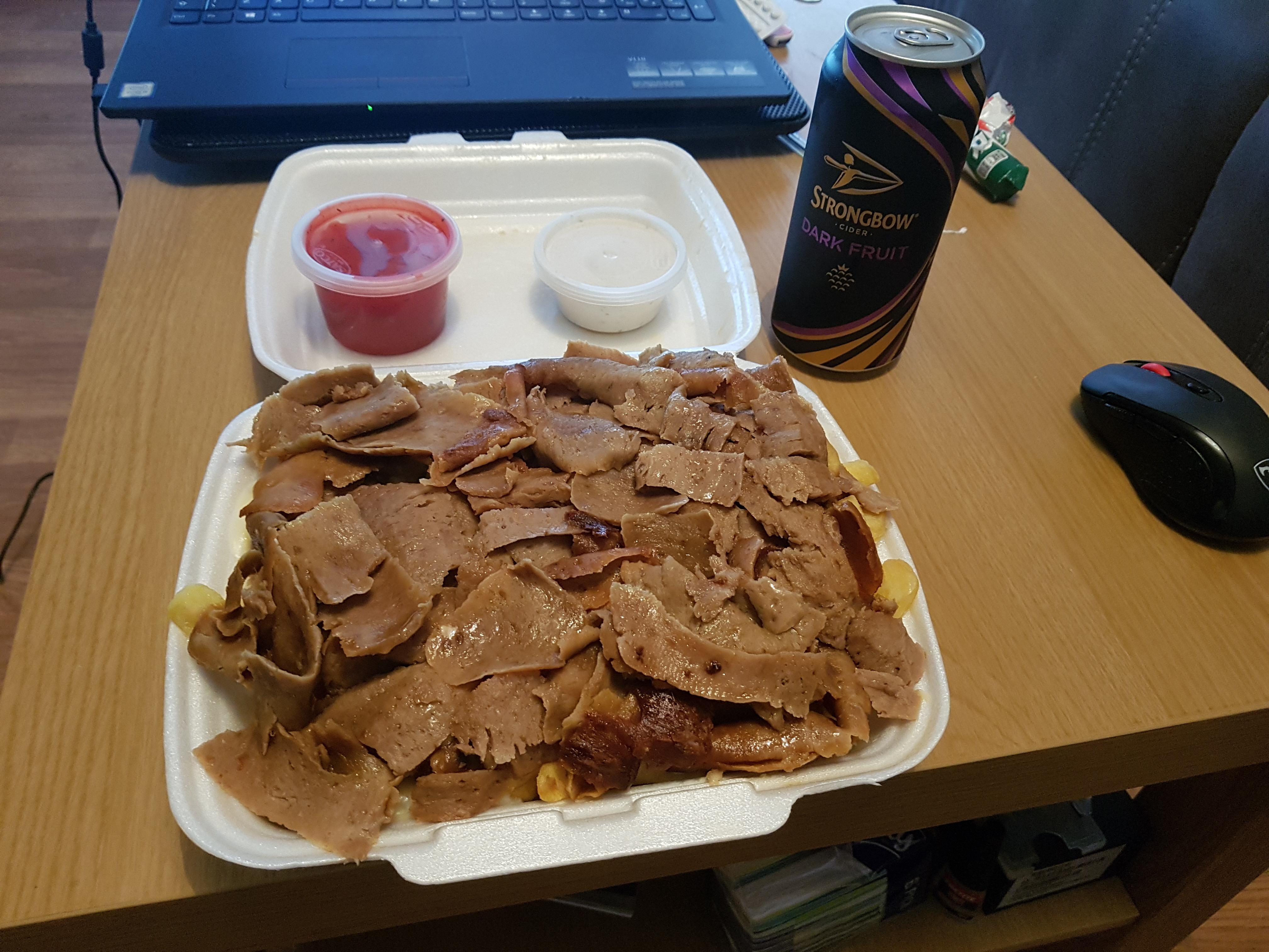 Large Chips Cheese and Doner from Village tandoori r/Doner