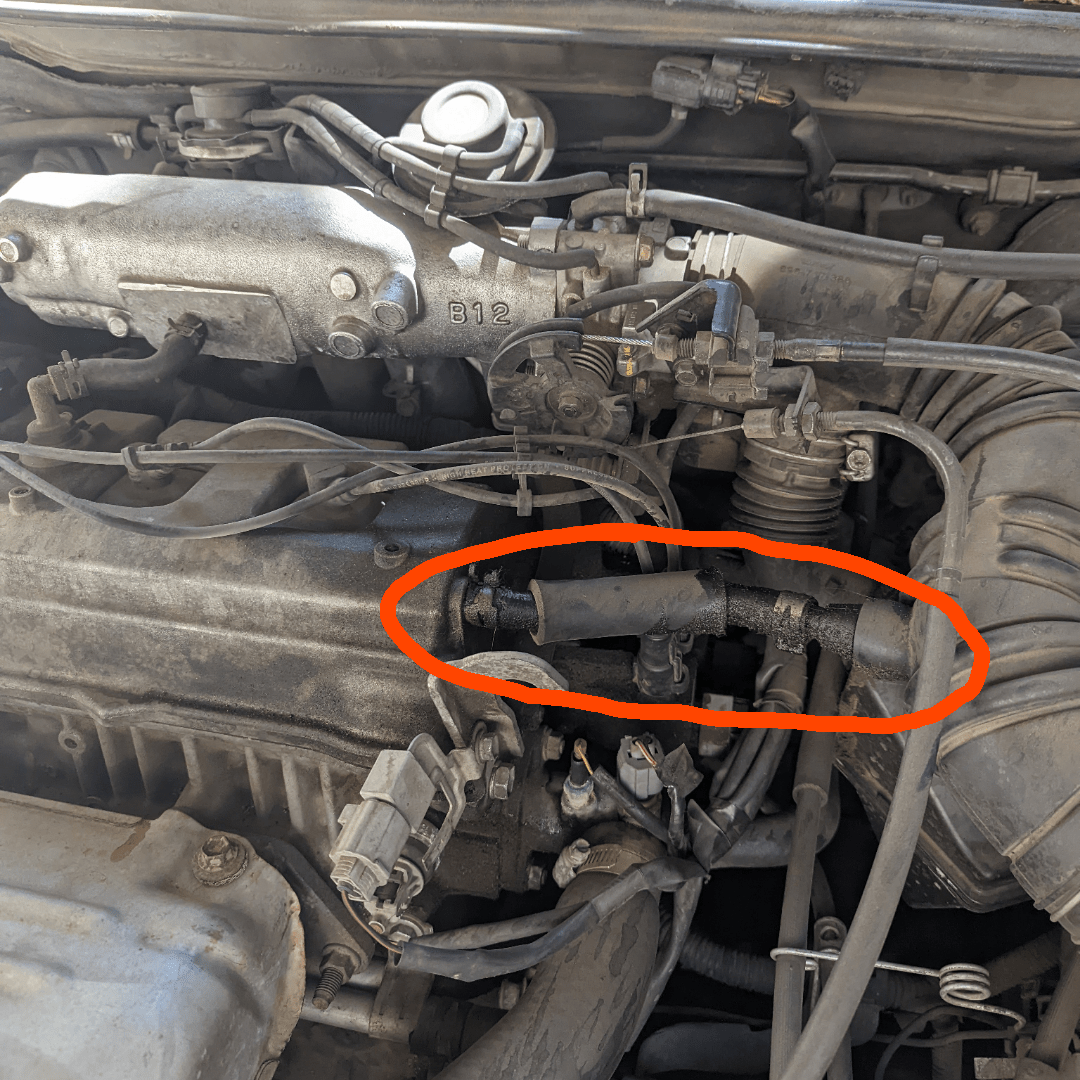 What is hose and why is it leaking oil since it goes into the air