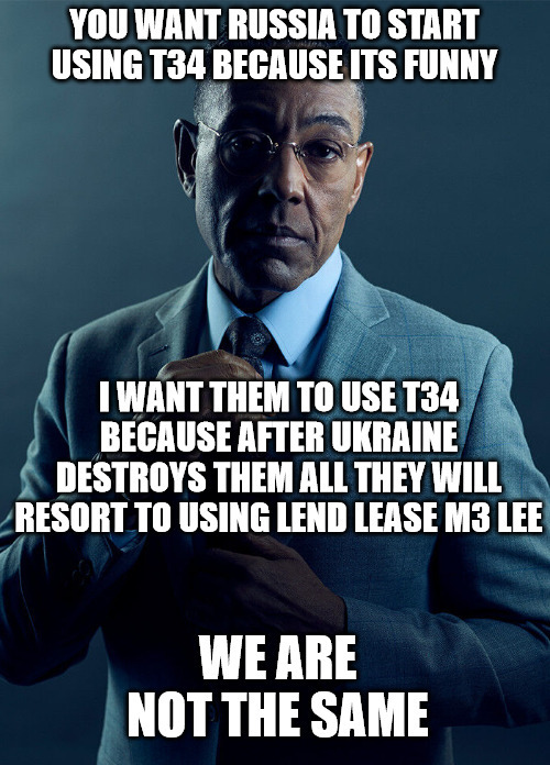 Seeing American lend lease equipment destroy American lend lease