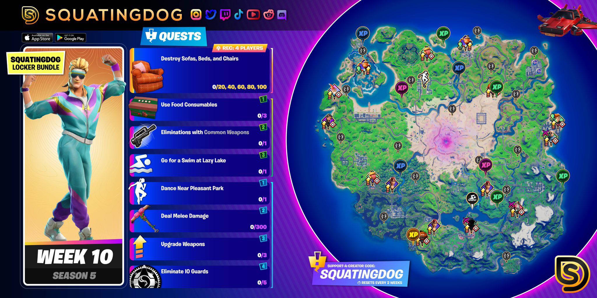 CH2S5WEEK 10 (AllInclusive Cheat Sheet) FortNiteBR