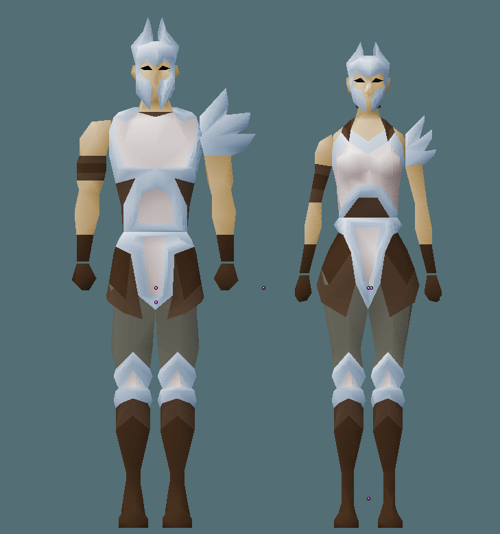 Crystal armour "quick mock up of shapes" imagined by Mod Gee (more on her twitter) 2007scape