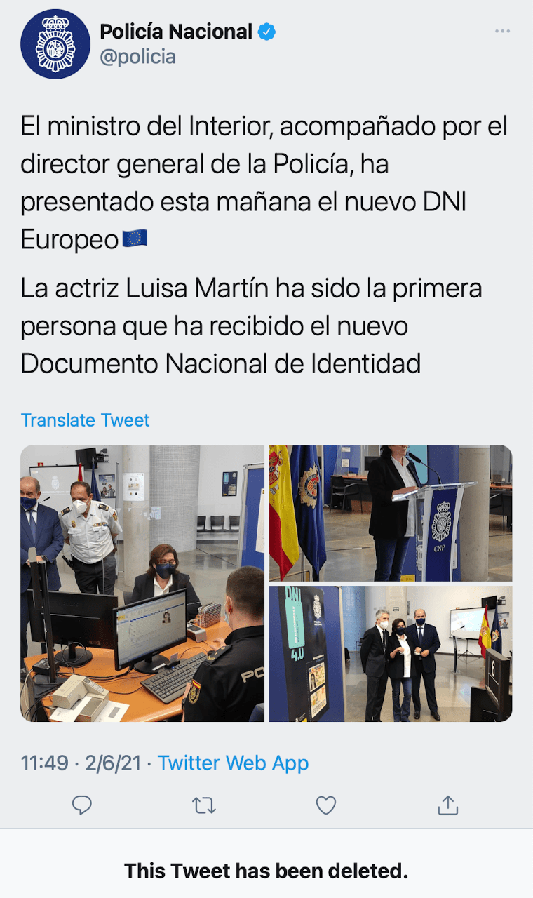 Spanish Police introduces new European ID among Spanish Minister of