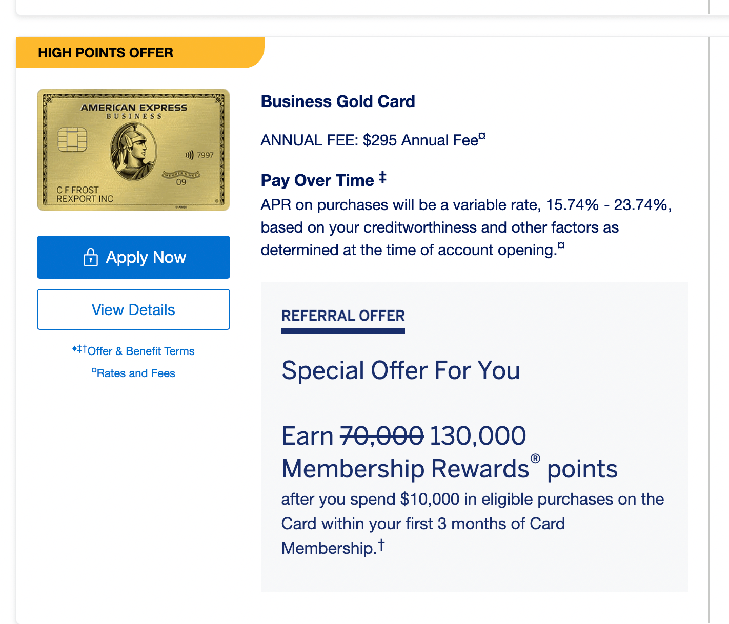 Normally I wouldn't post this, but I've never seen such a high sign up bonus for the Business