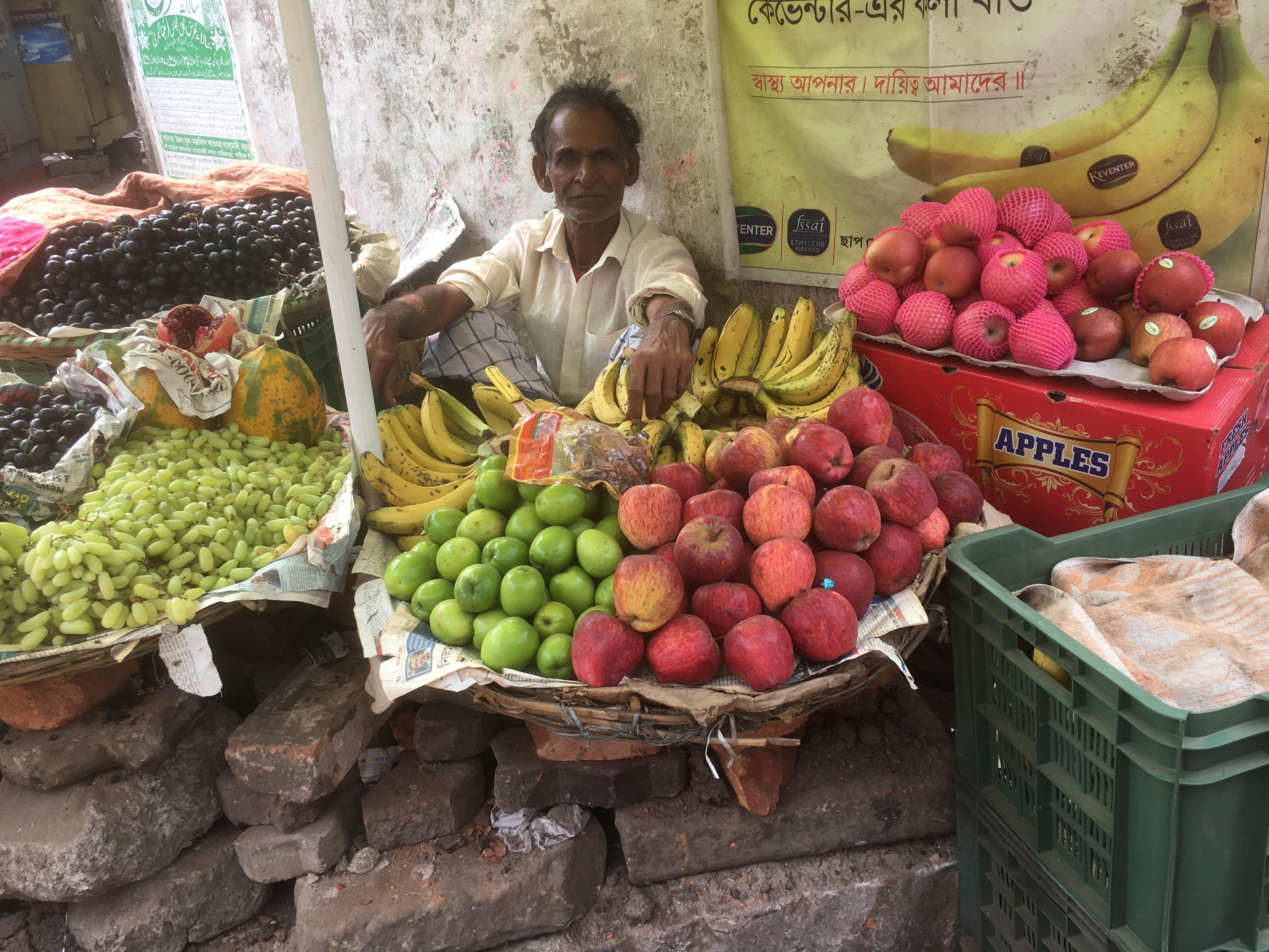 Fruit stall on the street A.J.C. Bose Road , Kolkata I love the