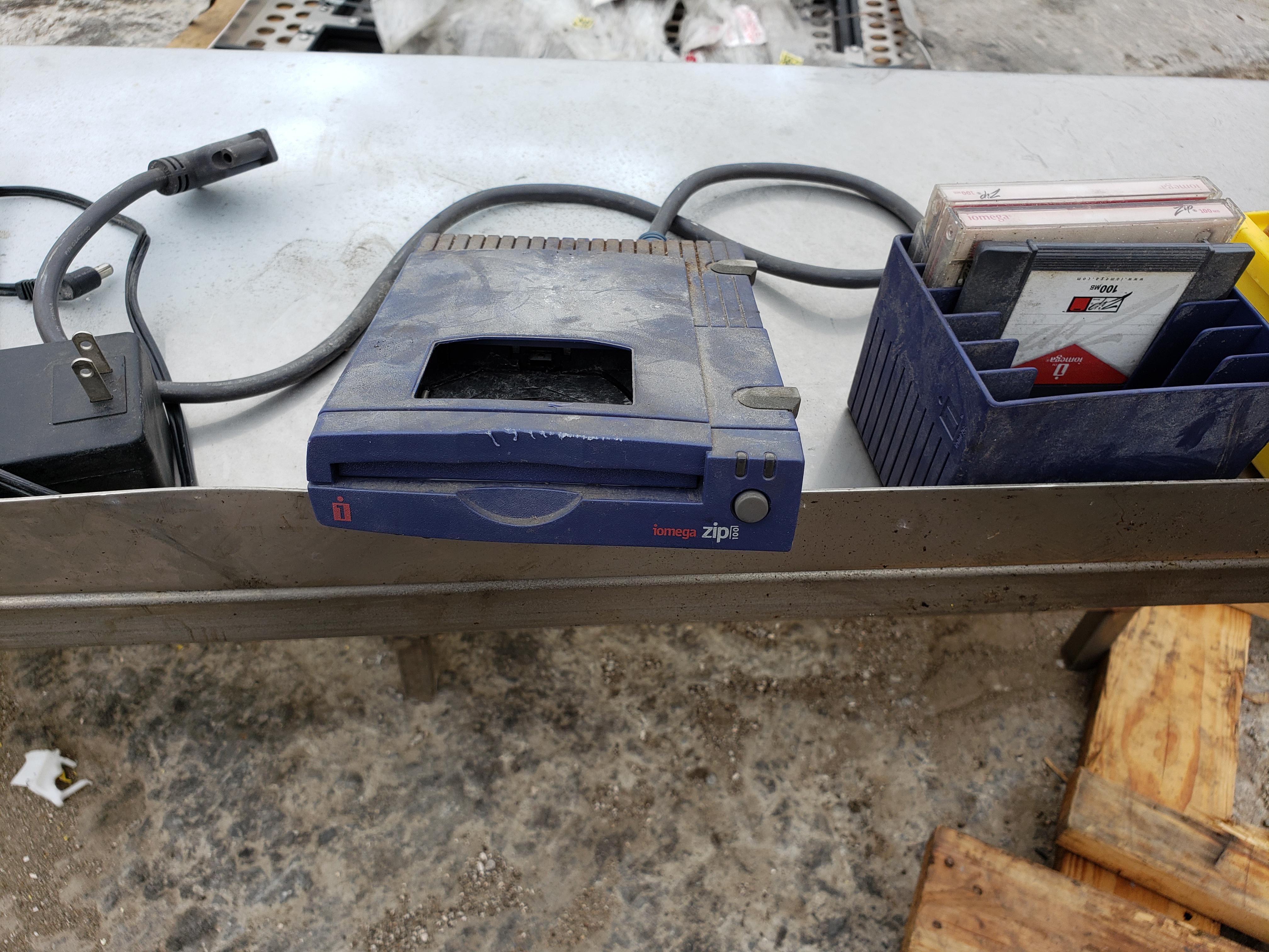 Old zip drive from earlier bygone days of removable storage. r