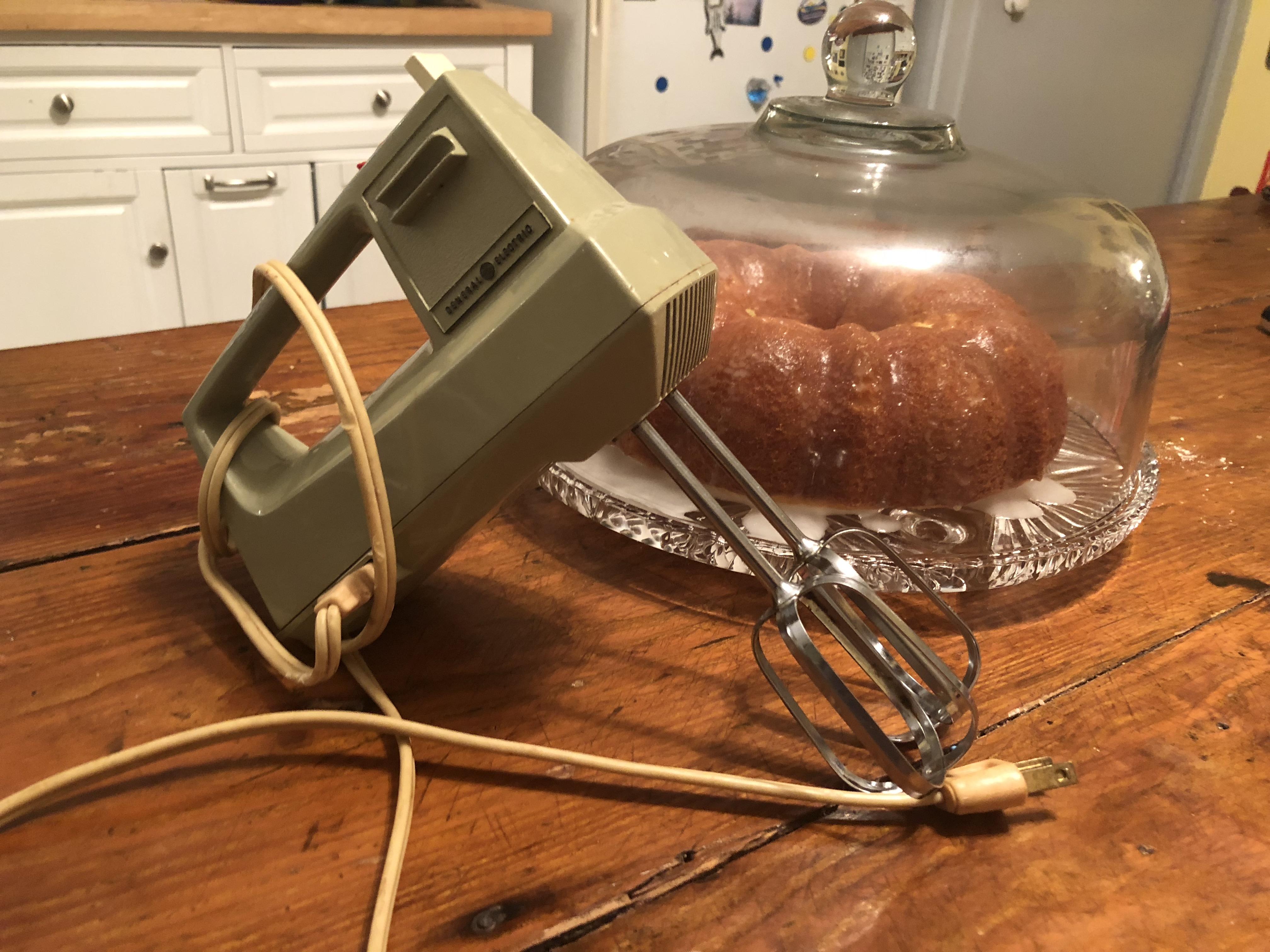 My parents’ wedding gift mixer. It’s been used at least twice a week