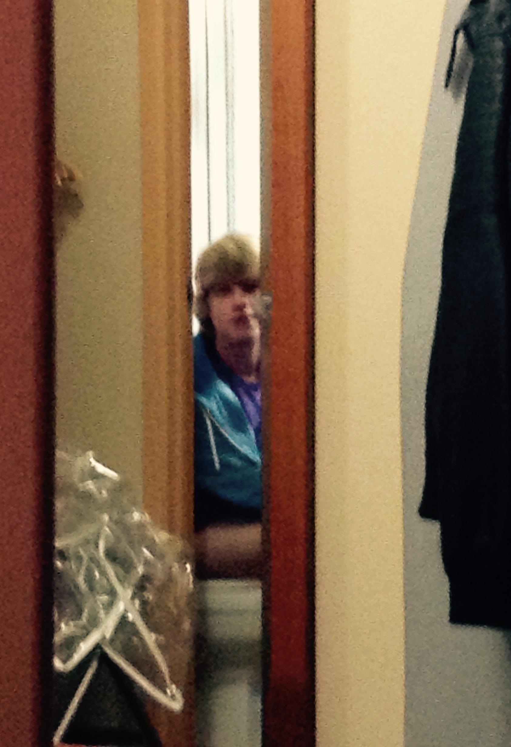 He got sooo high that he how mirrors worked and just stared