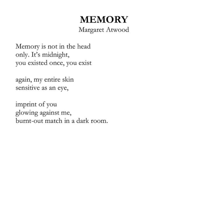 [POEM] Memory Margaret Atwood r/Poetry