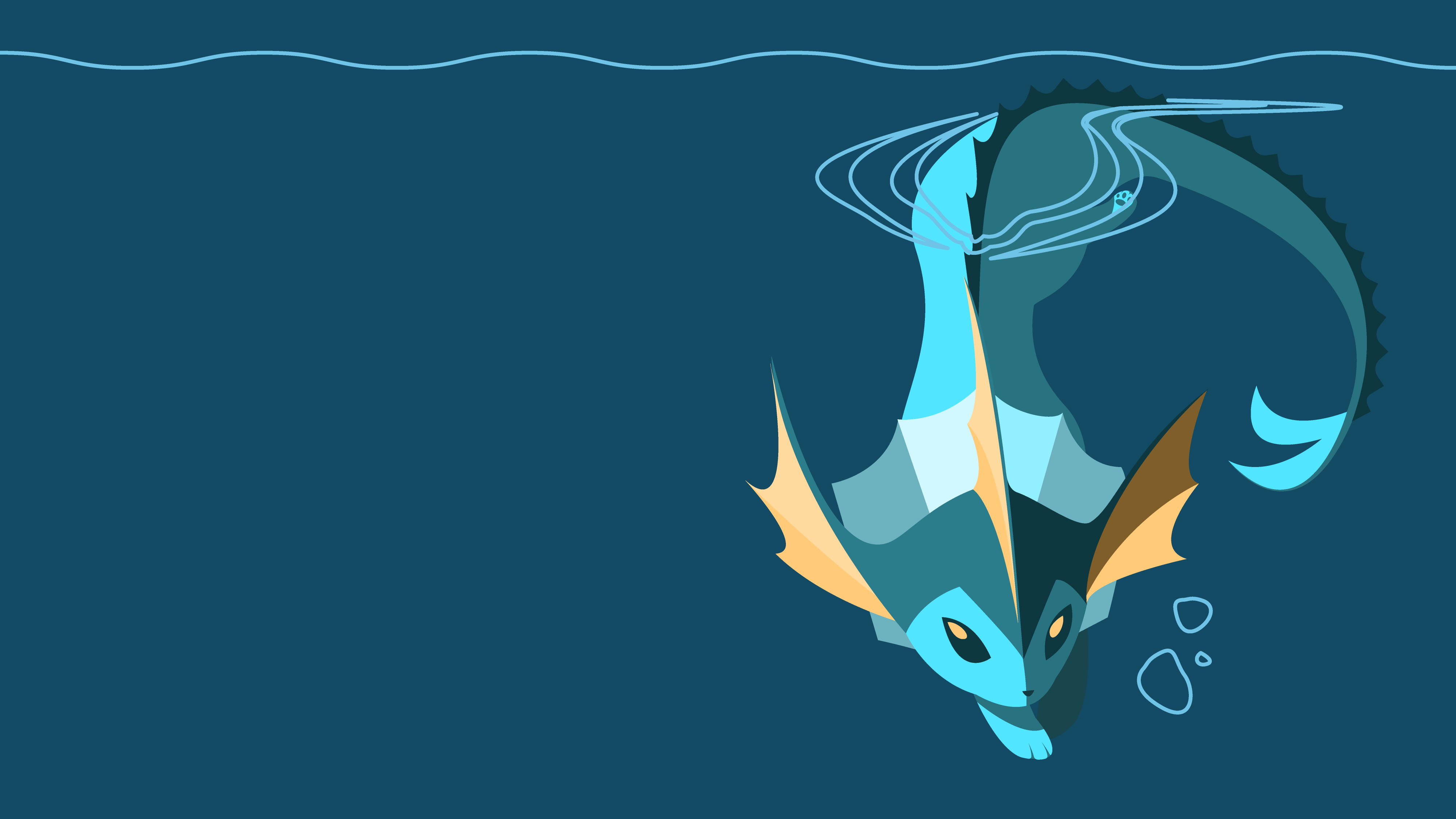 Vaporeon Wallpaper (shiny version linked) MinimalWallpaper