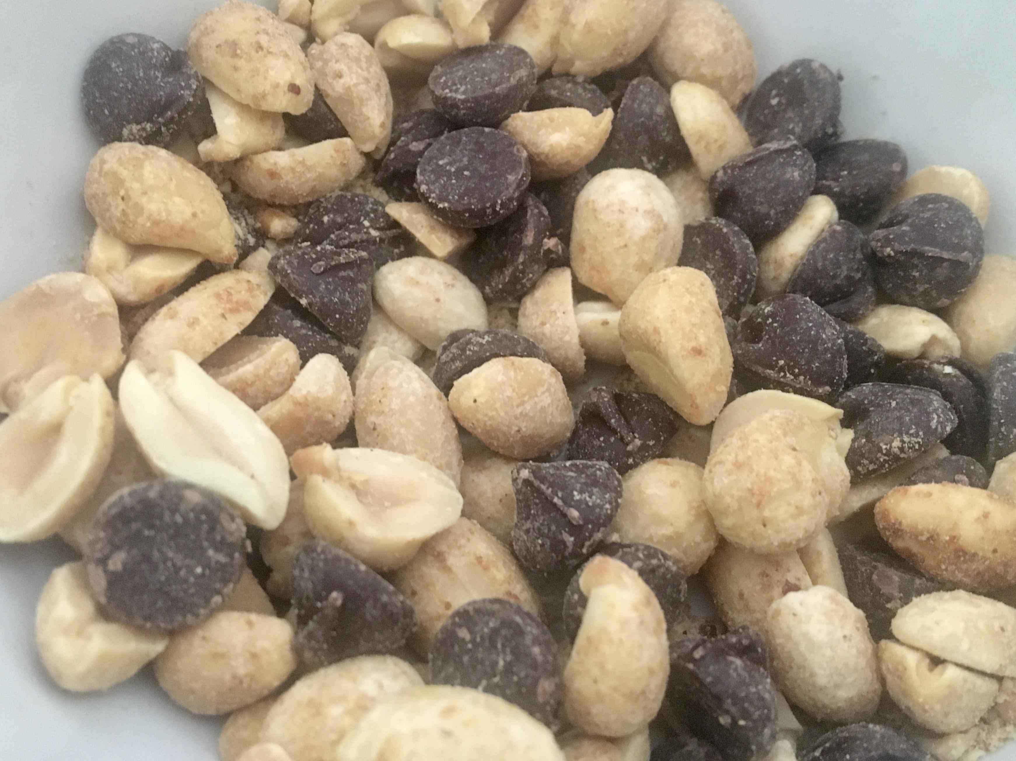 Current fave snack peanuts and Lily’s choc chips r/Keto_Food