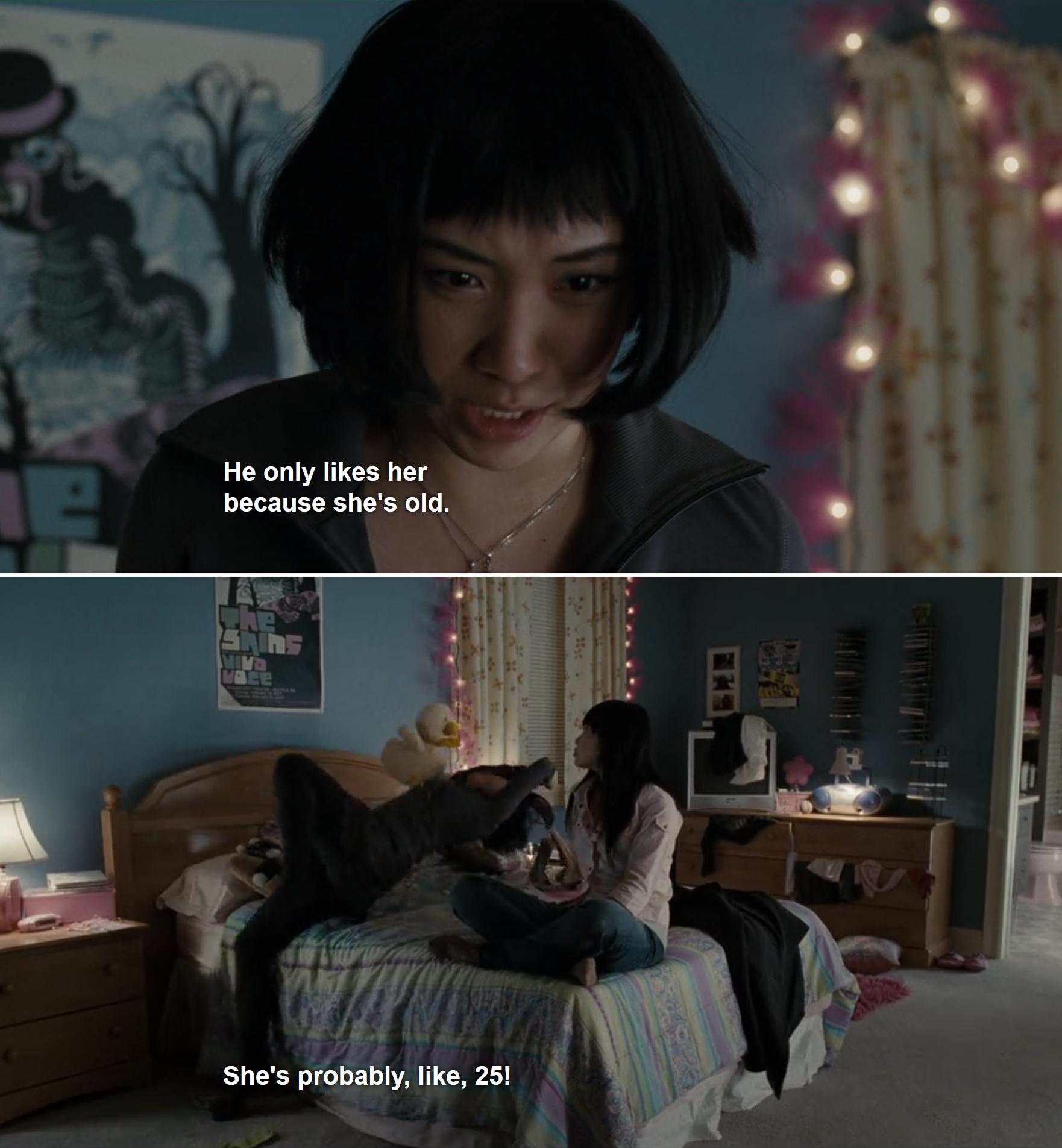 In Scott Pilgrim vs. The World (2010), Knives assumes Scott likes