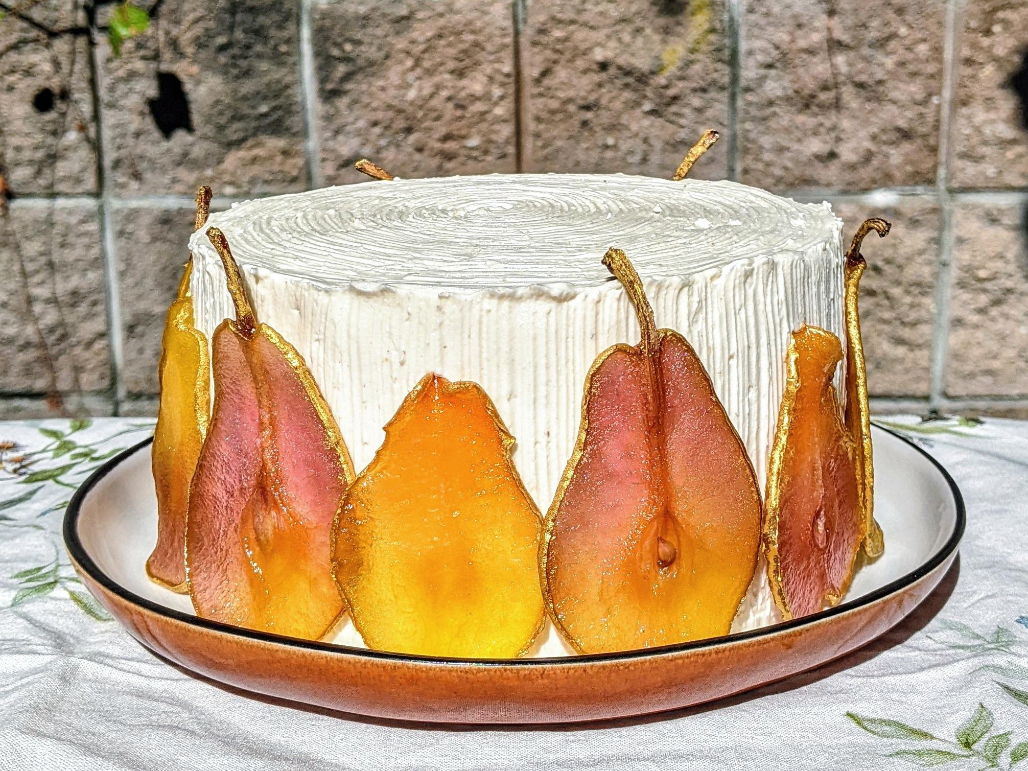 Week 40 Seasonal Ingredients 2 Stained Glass Pear Cake r