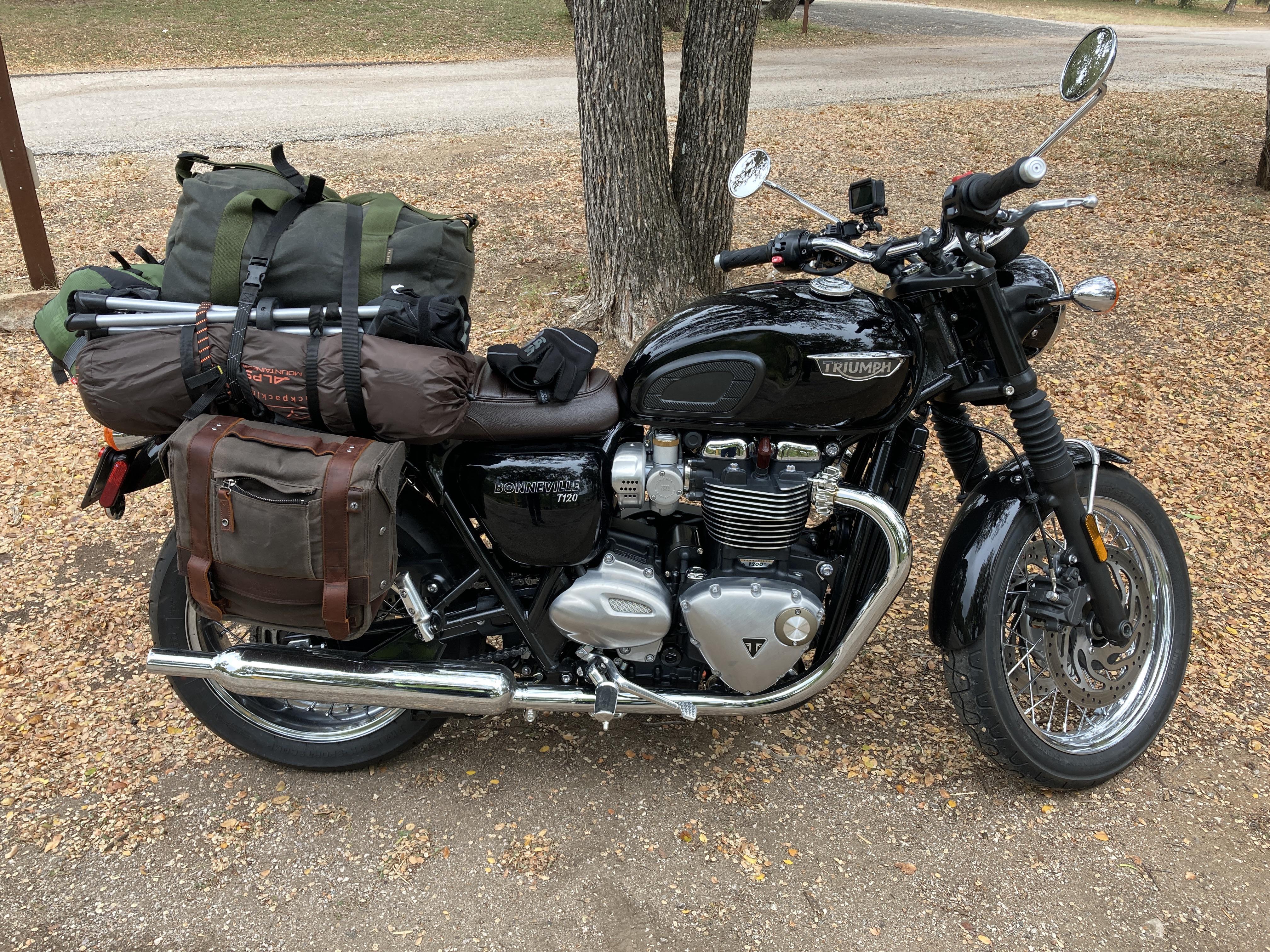 Took my Bonneville T120 on my first motorcycle camping trip! r/Triumph