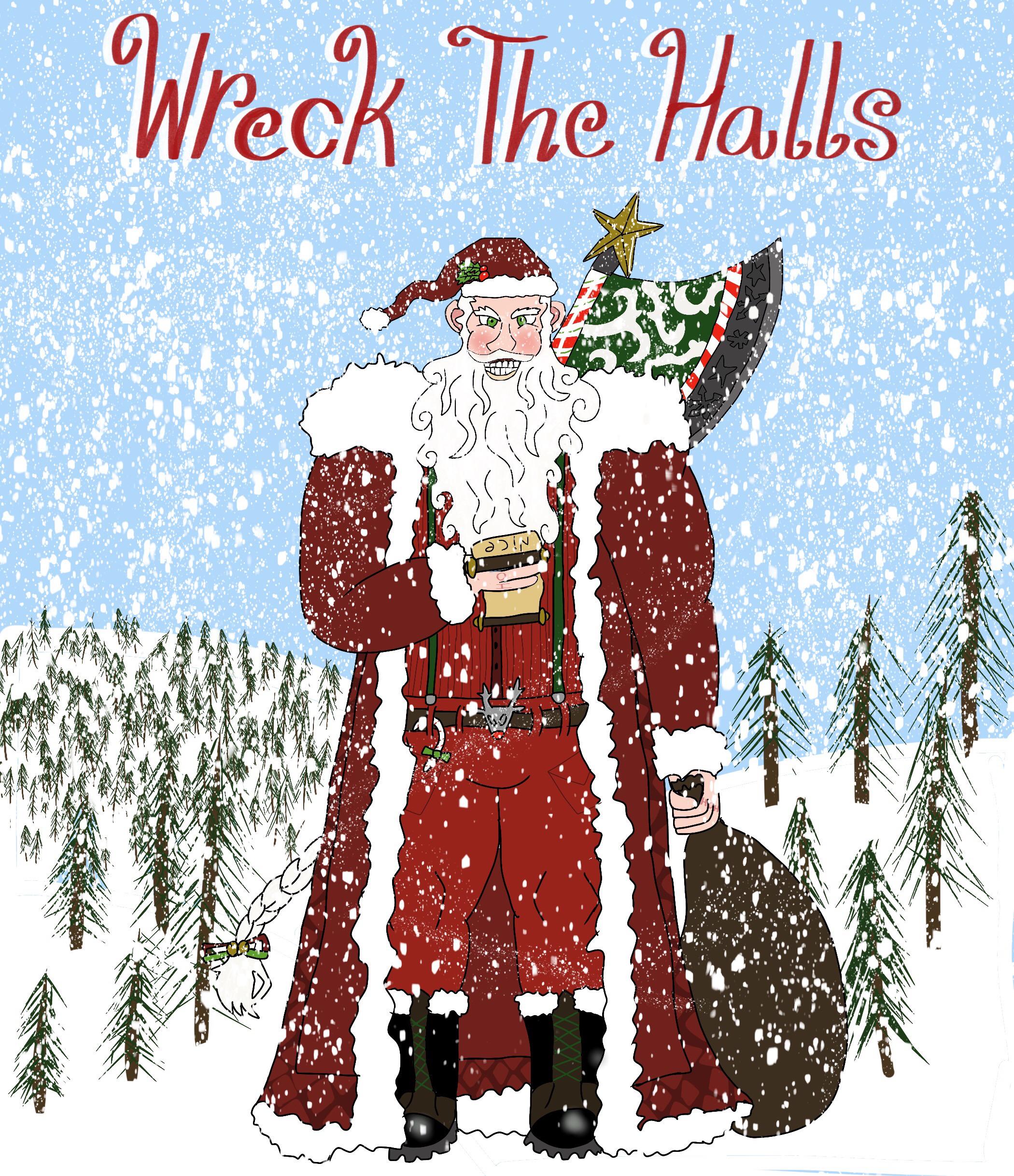 Dnd Merry Christmas [oc][art] merry Christmas. I made my own version of Santa for a holiday