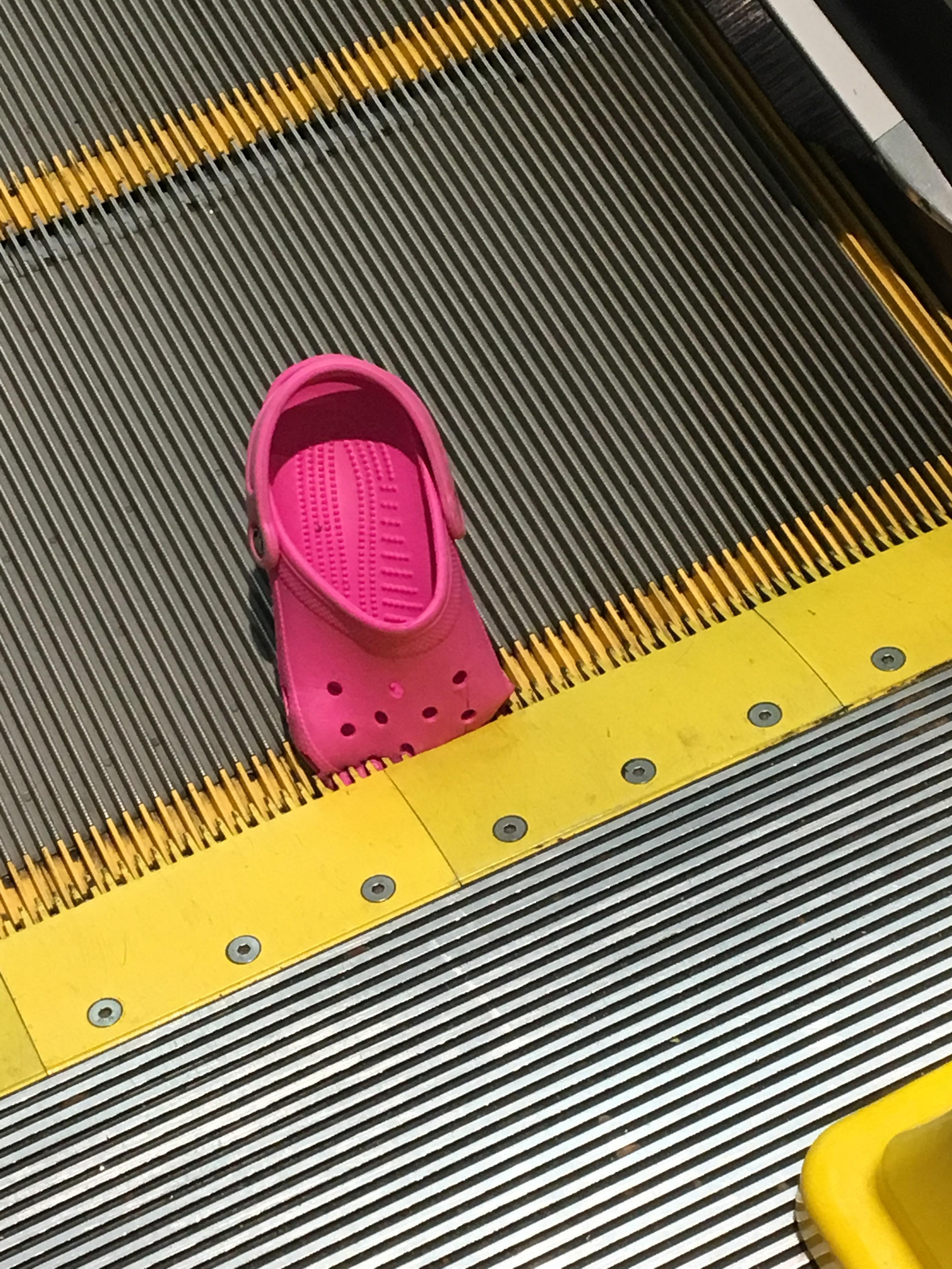 Saw this on the upstairs escalator today at the Galleria mall near Fort