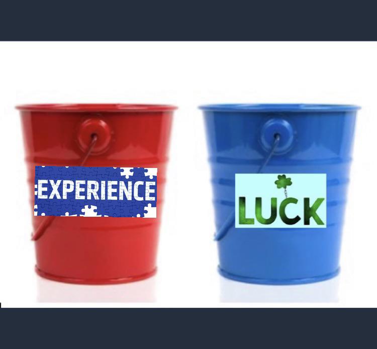 You heard of the 2 buckets flying analogy? We all have 2 buckets. One