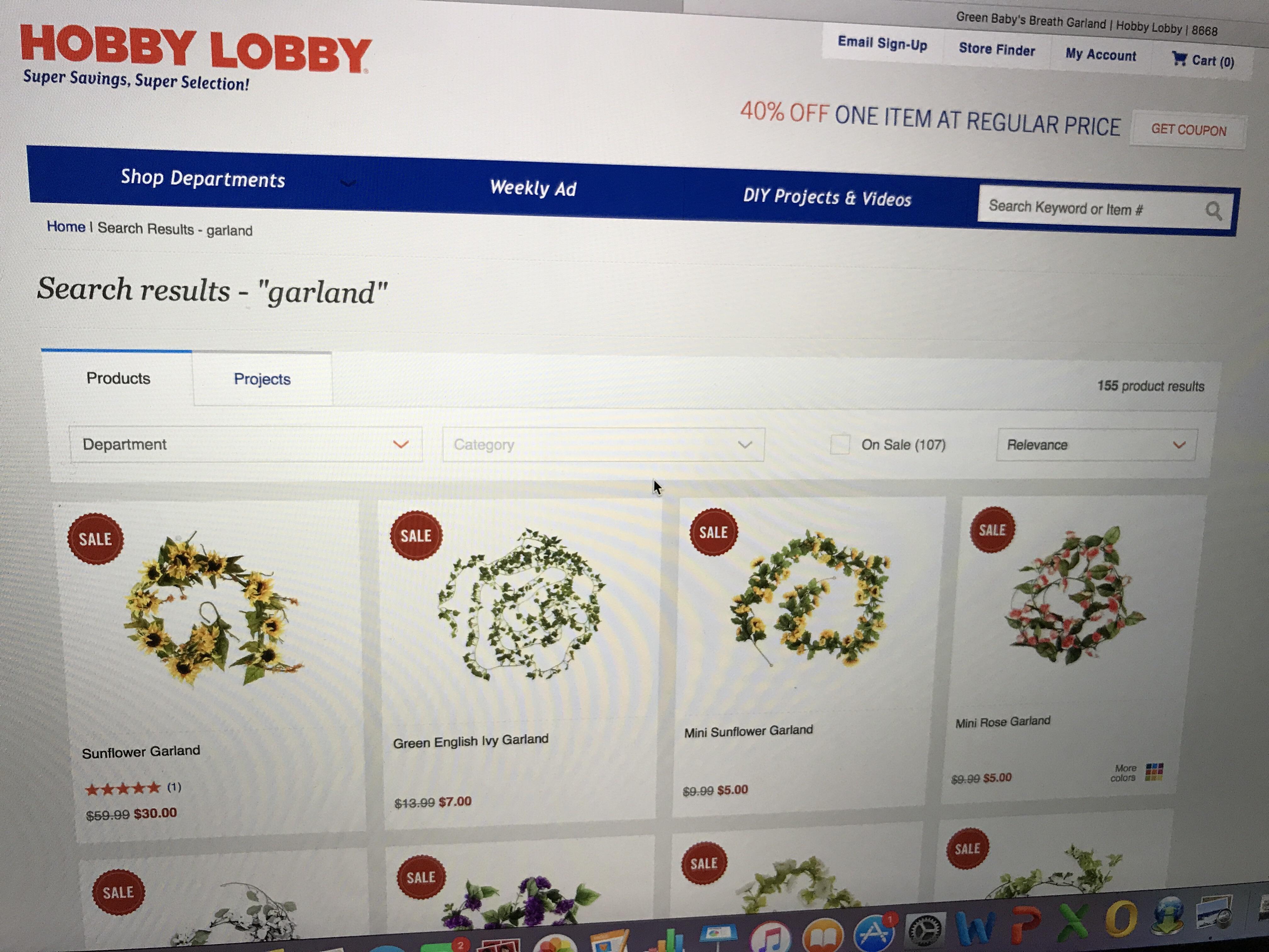 Garland sale at hobby lobby! r/weddingplanning