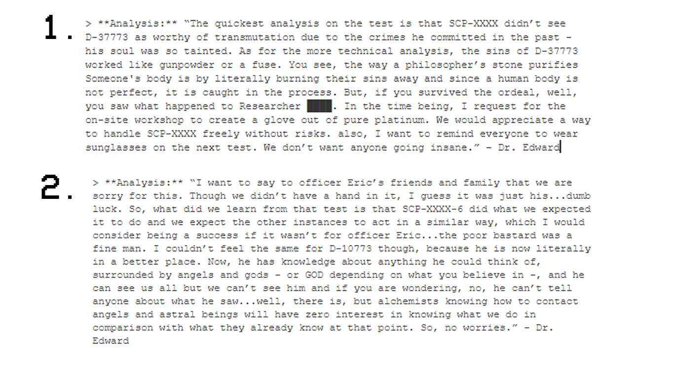 How can I make these "analysis" section not sound like exposition