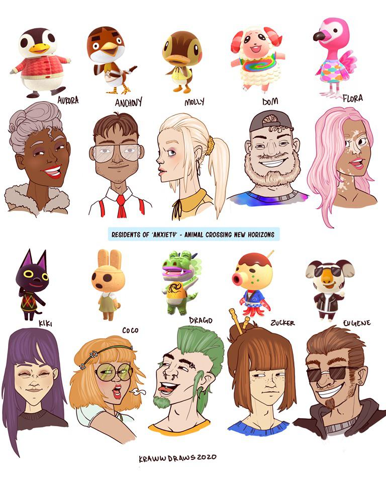 Finished Humanized ACNH characters cause why not?! r/gaming