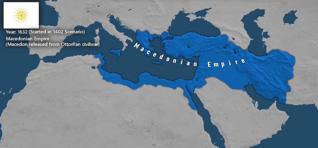 Map of Macedonian Empire in conquerors II r/AgeOfCivilizations