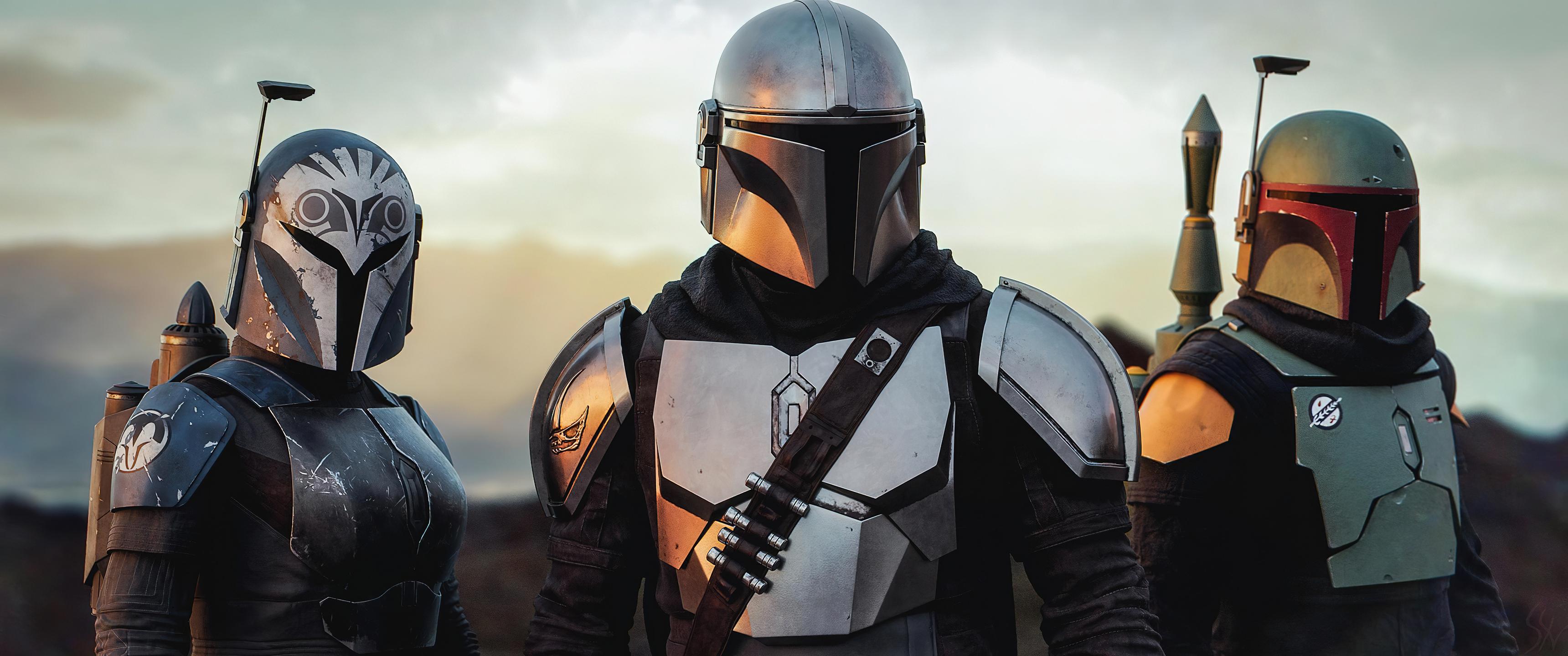 BoKatan, Din Djarin and Boba Fett [3440x1440] r/WidescreenWallpaper