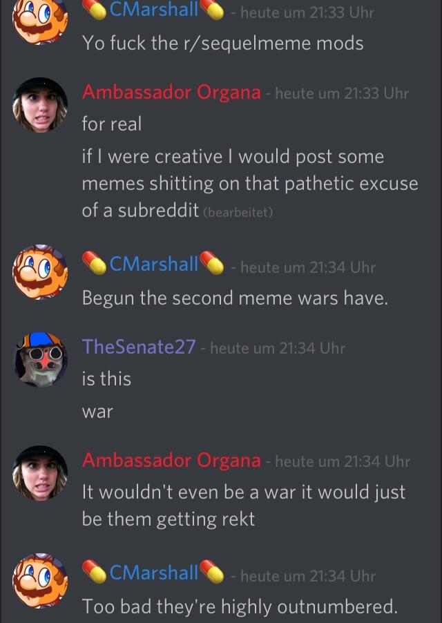 From the r/prequelmemes discord. Is this the second meme war