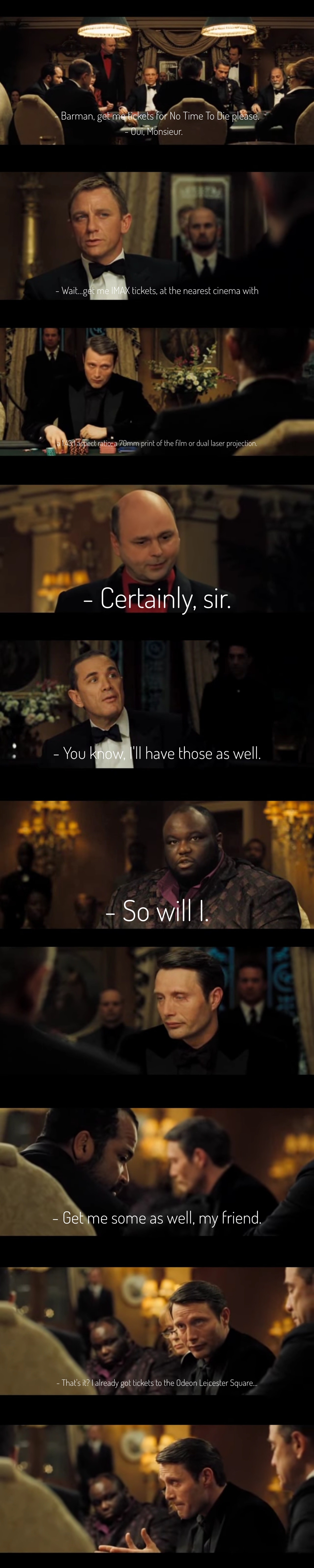 Getting NO TIME TO DIE tickets like JamesBond